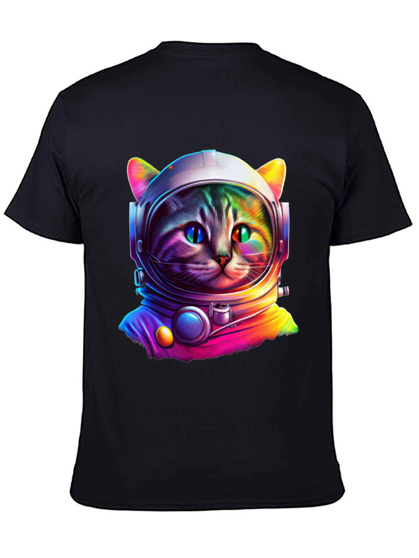 Cat Astronaut T-Shirt - Colorful Space Kitten