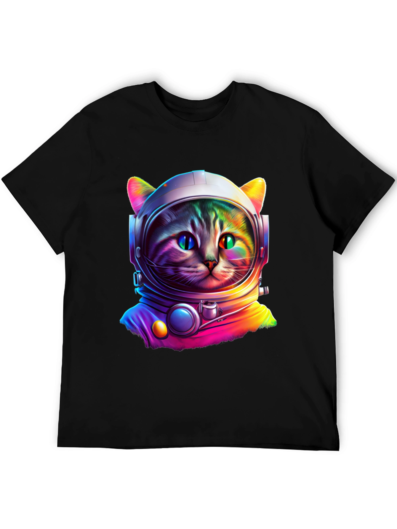 Cat Astronaut T-Shirt - Colorful Space Kitten
