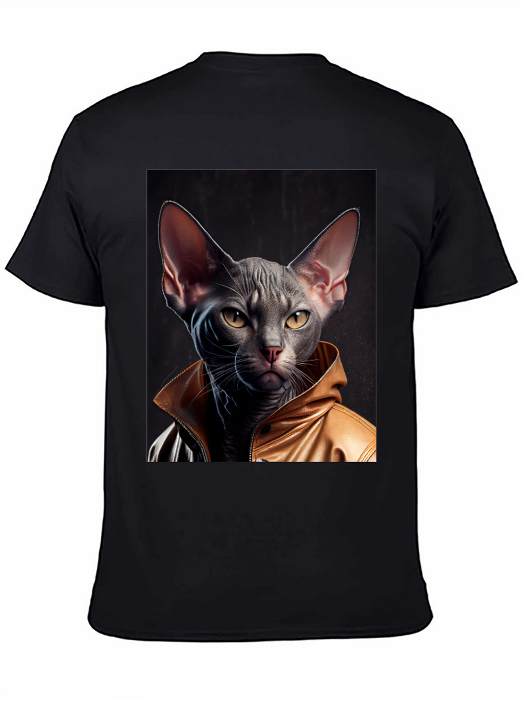 Cool Cat in Jacket Graphic T-Shirt