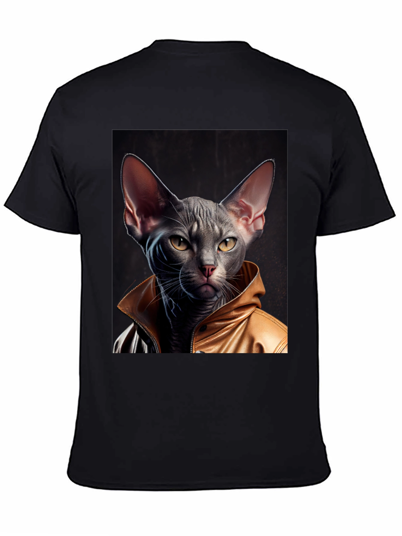 Cool Cat in Jacket Graphic T-Shirt