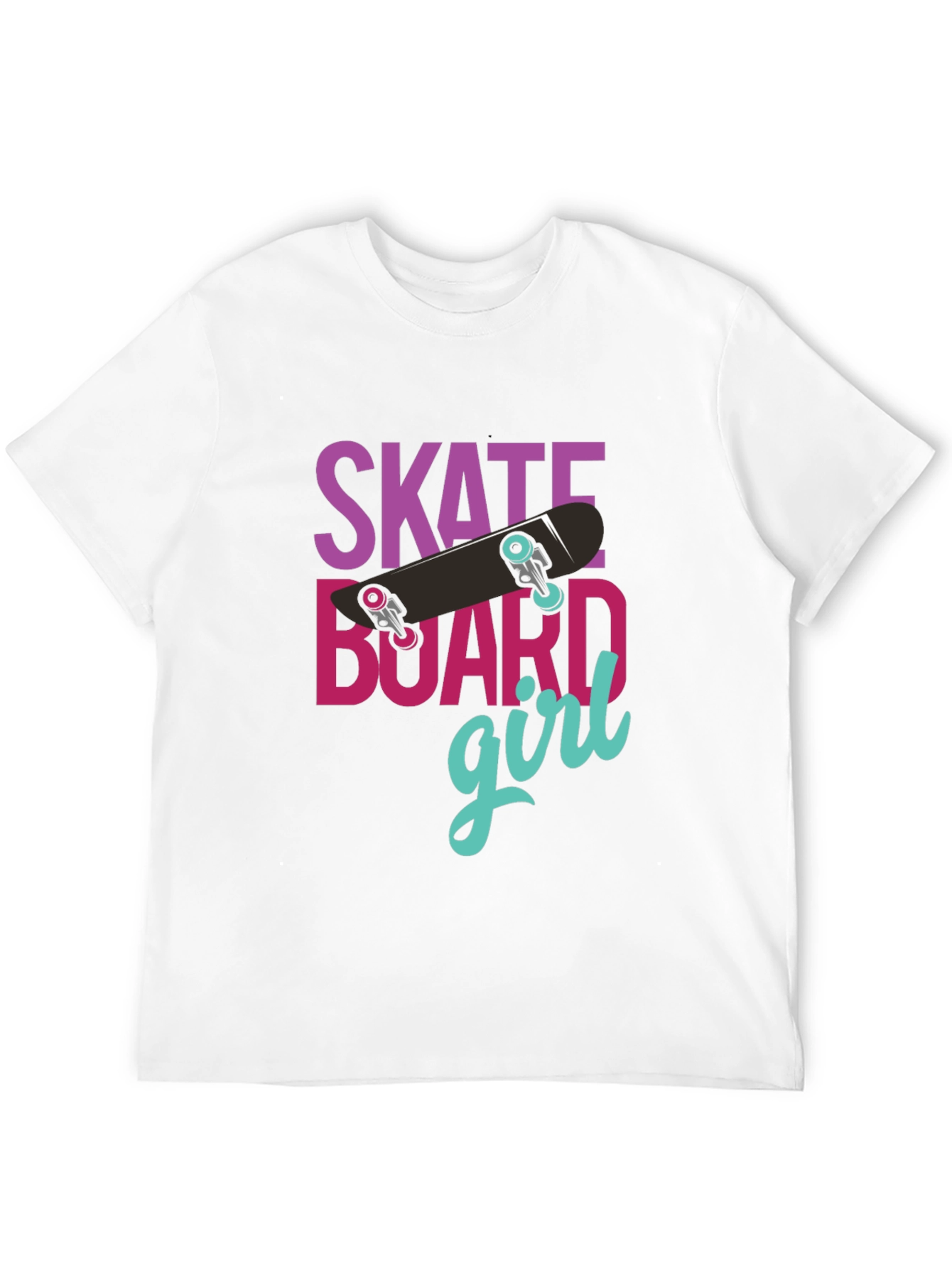 Skateboard Girl Graphic T-Shirt - Casual Style
