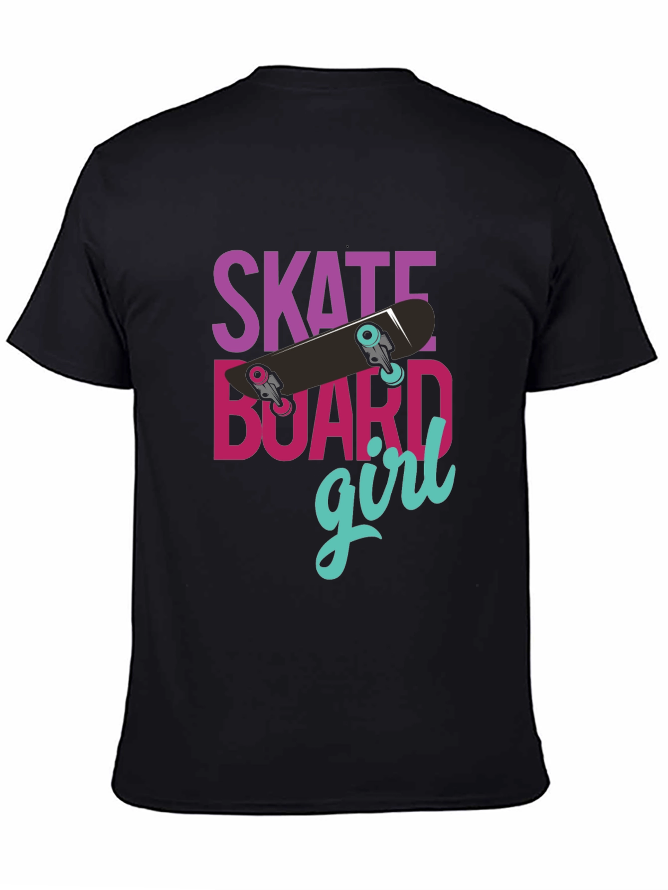 Skateboard Girl Graphic T-Shirt - Casual Style