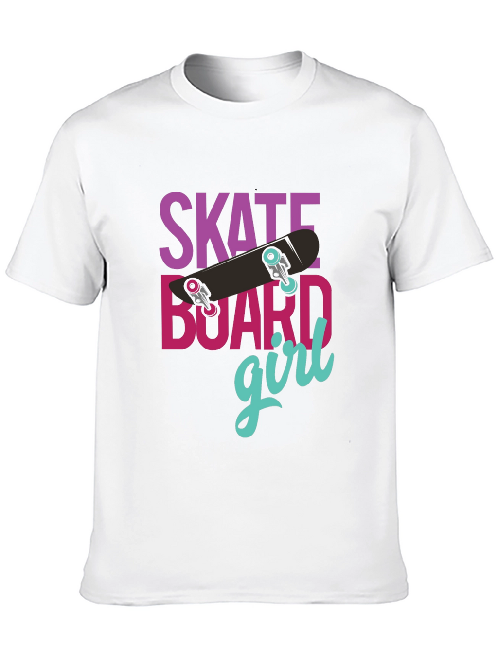 Skateboard Girl Graphic T-Shirt - Casual Style