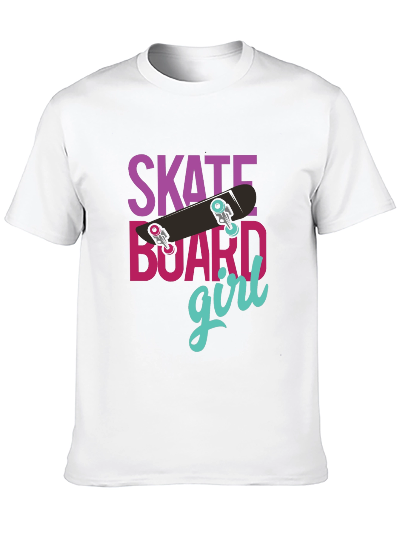 Skateboard Girl Graphic T-Shirt - Casual Style