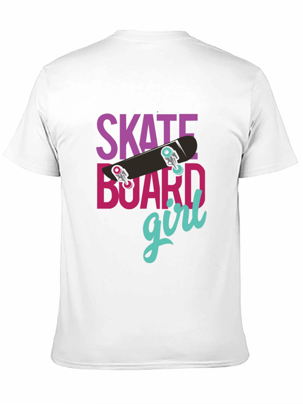 Skateboard Girl Graphic T-Shirt - Casual Style