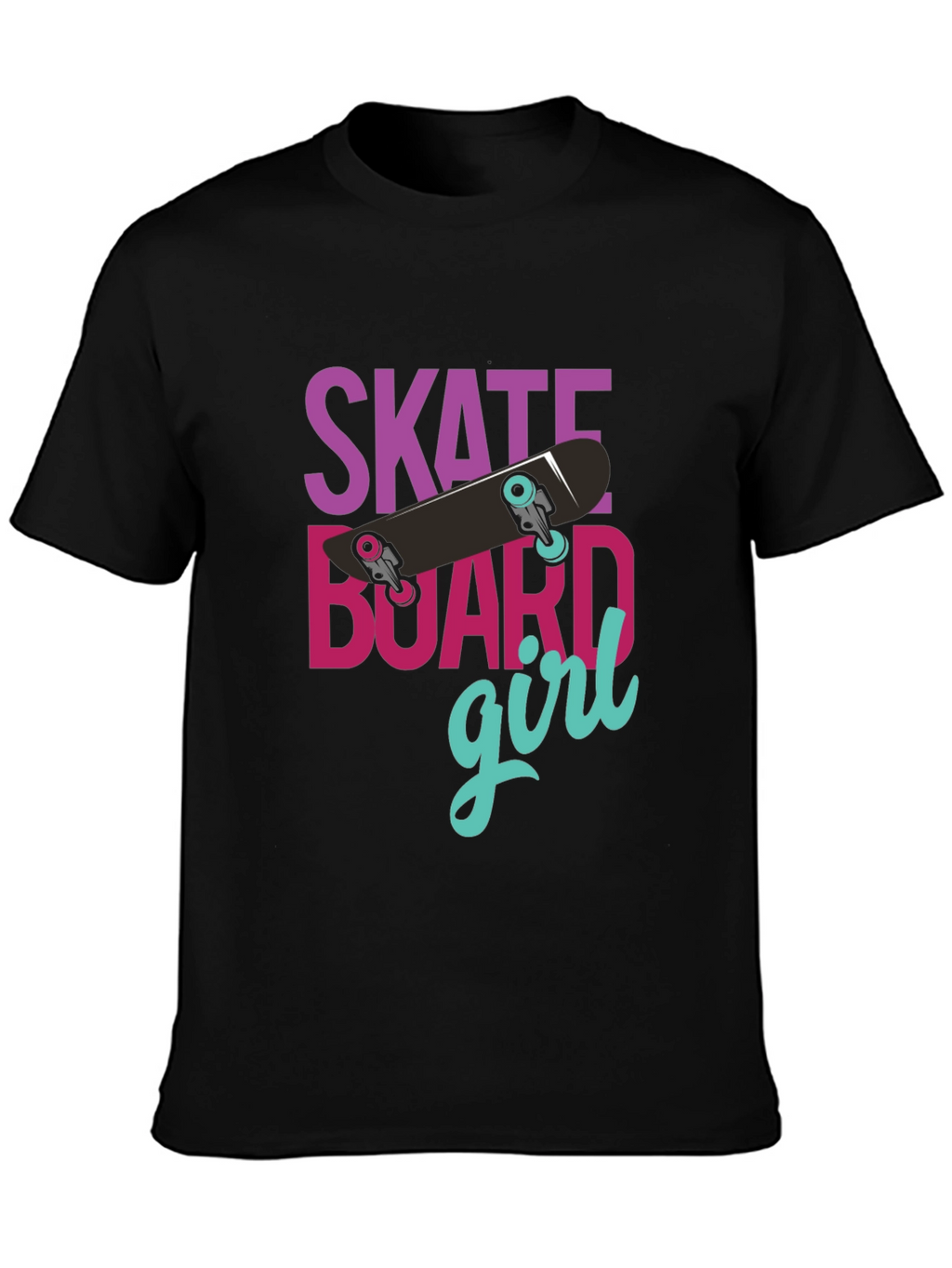 Skateboard Girl Graphic T-Shirt - Casual Style