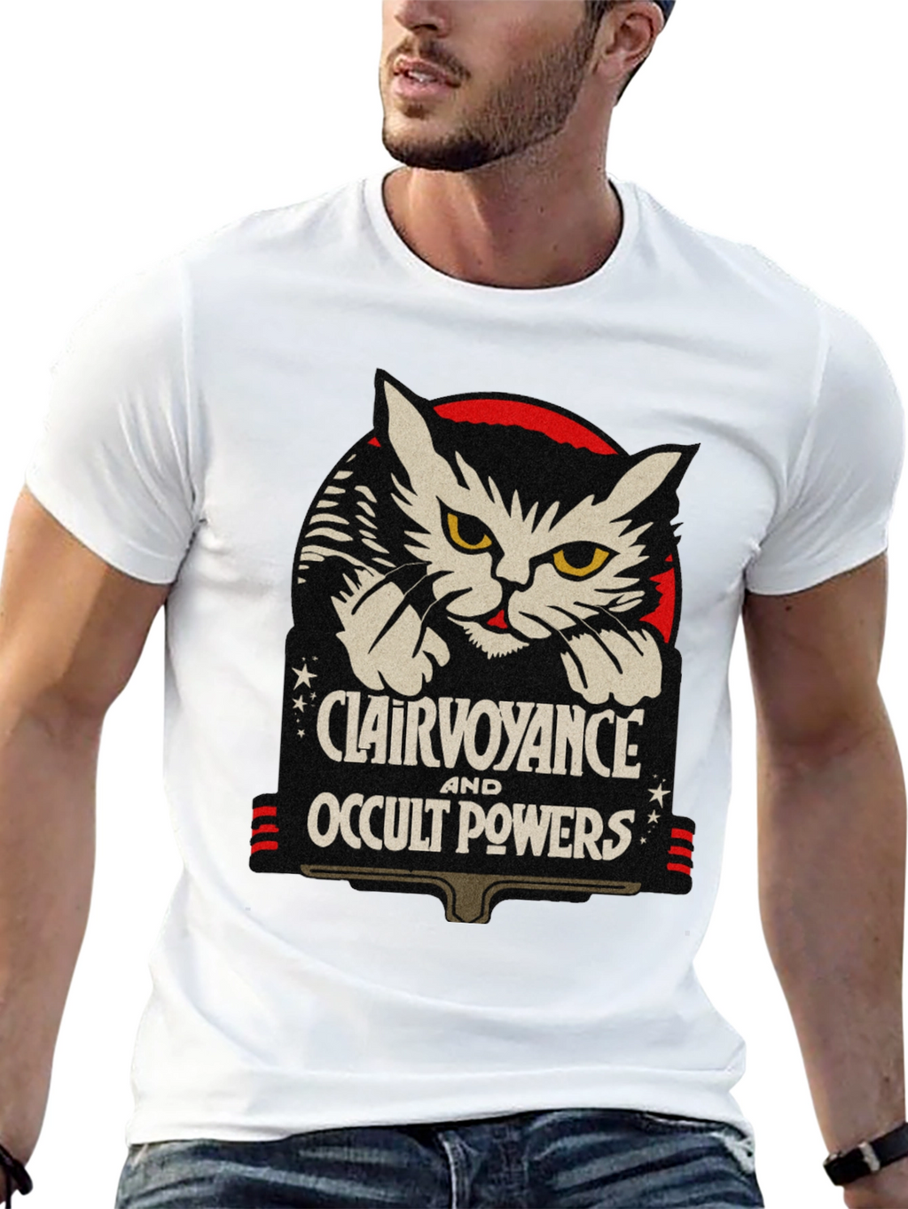 Clairvoyance & Occult Powers Cat Graphic Tee