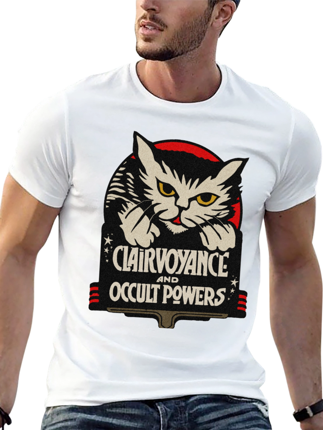 Clairvoyance & Occult Powers Cat Graphic Tee