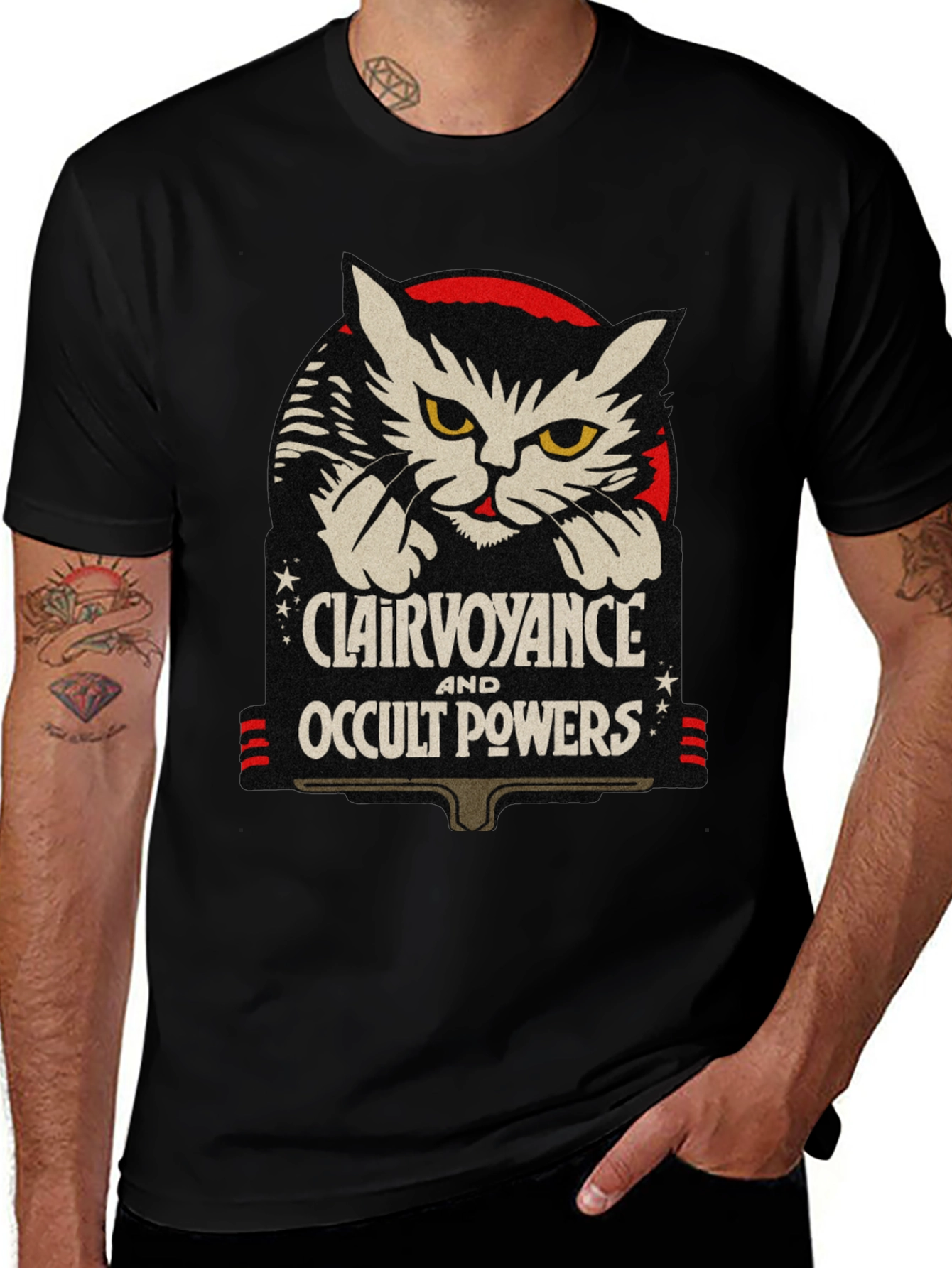 Clairvoyance & Occult Powers Cat Graphic Tee