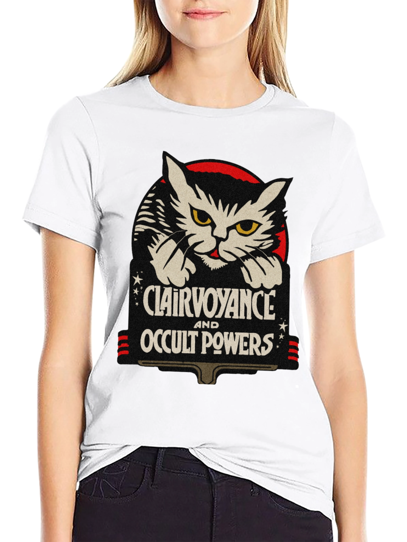 Clairvoyance & Occult Powers Cat Graphic Tee
