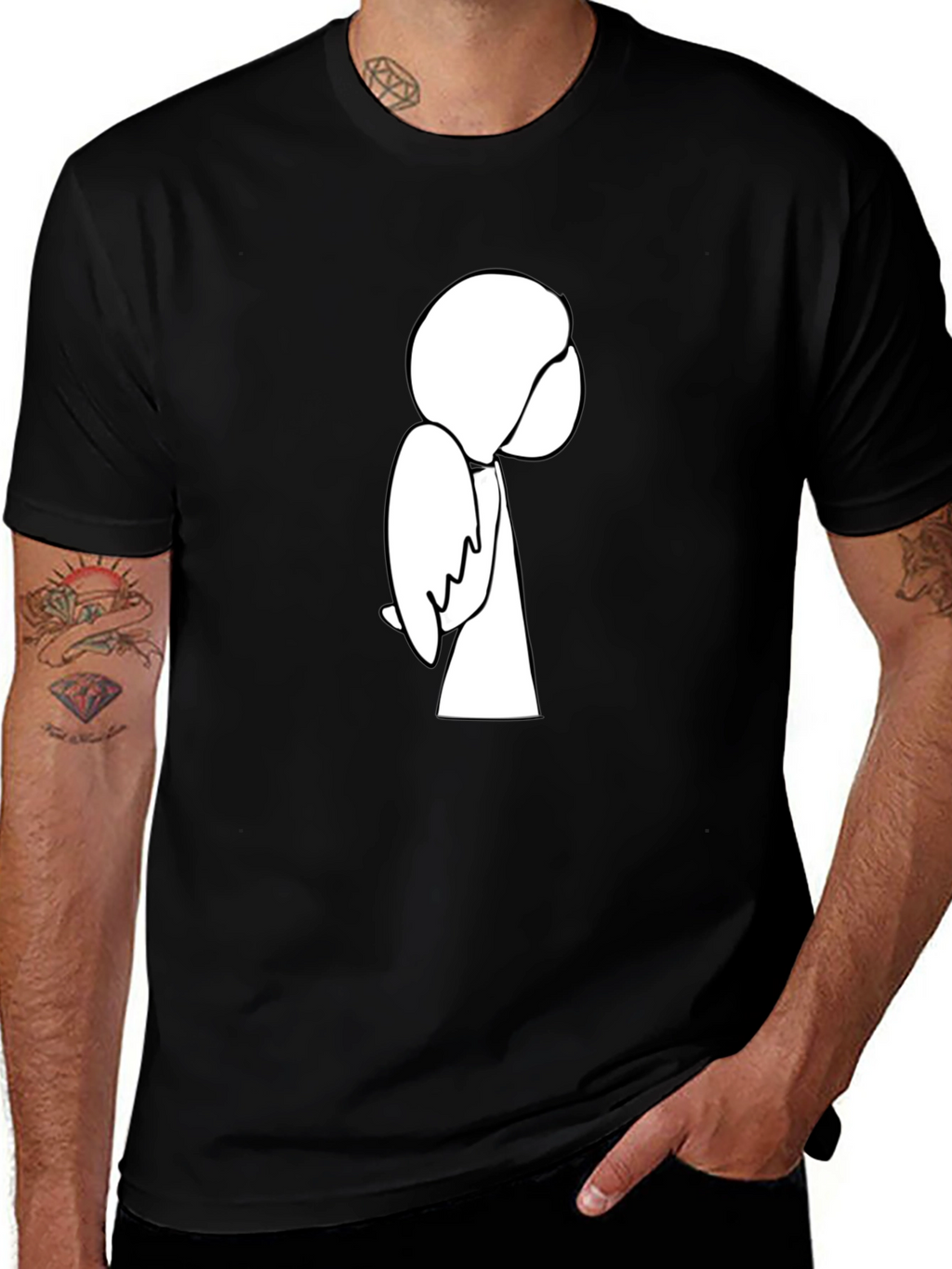Minimalist Line Art Graphic T-Shirt