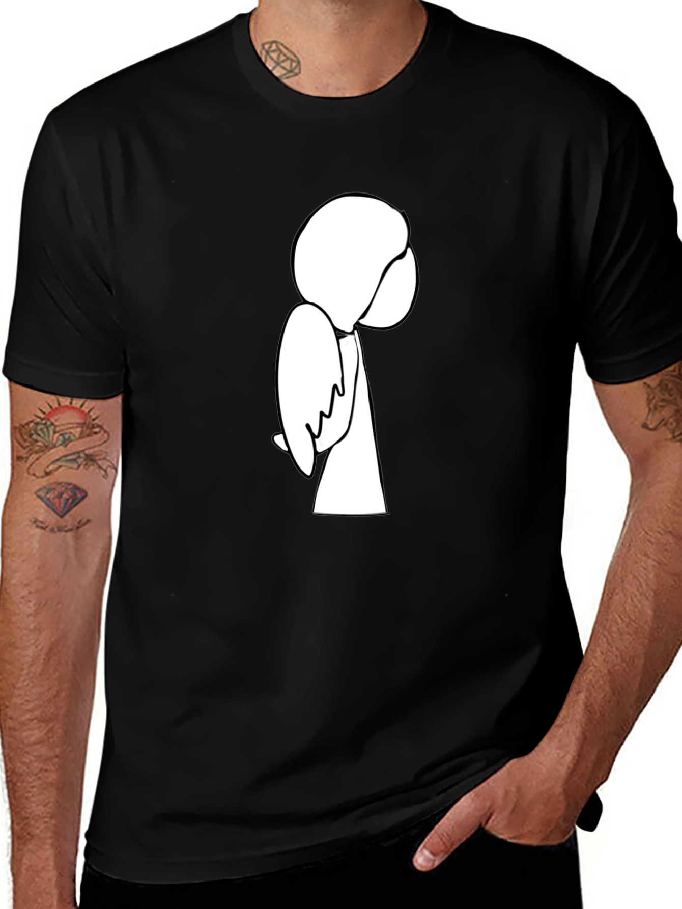 Minimalist Line Art Graphic T-Shirt