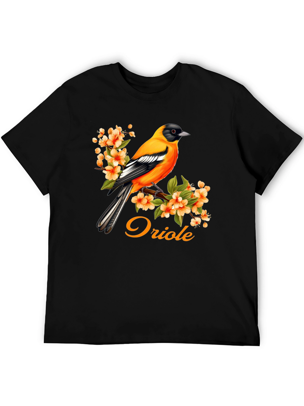 Oriole Bird T-Shirt - Floral Design