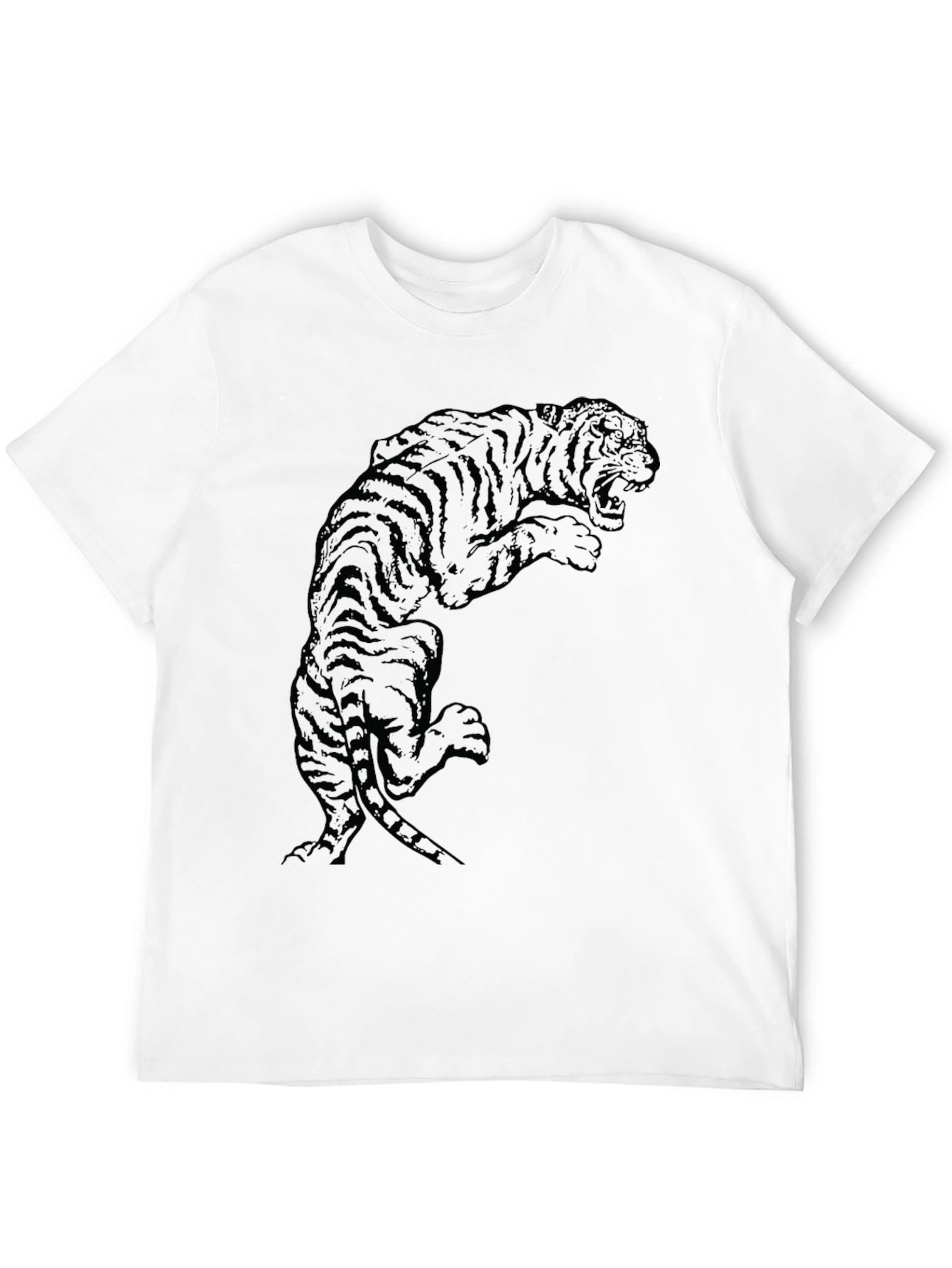 Black Tiger Graphic Tee - Bold Style