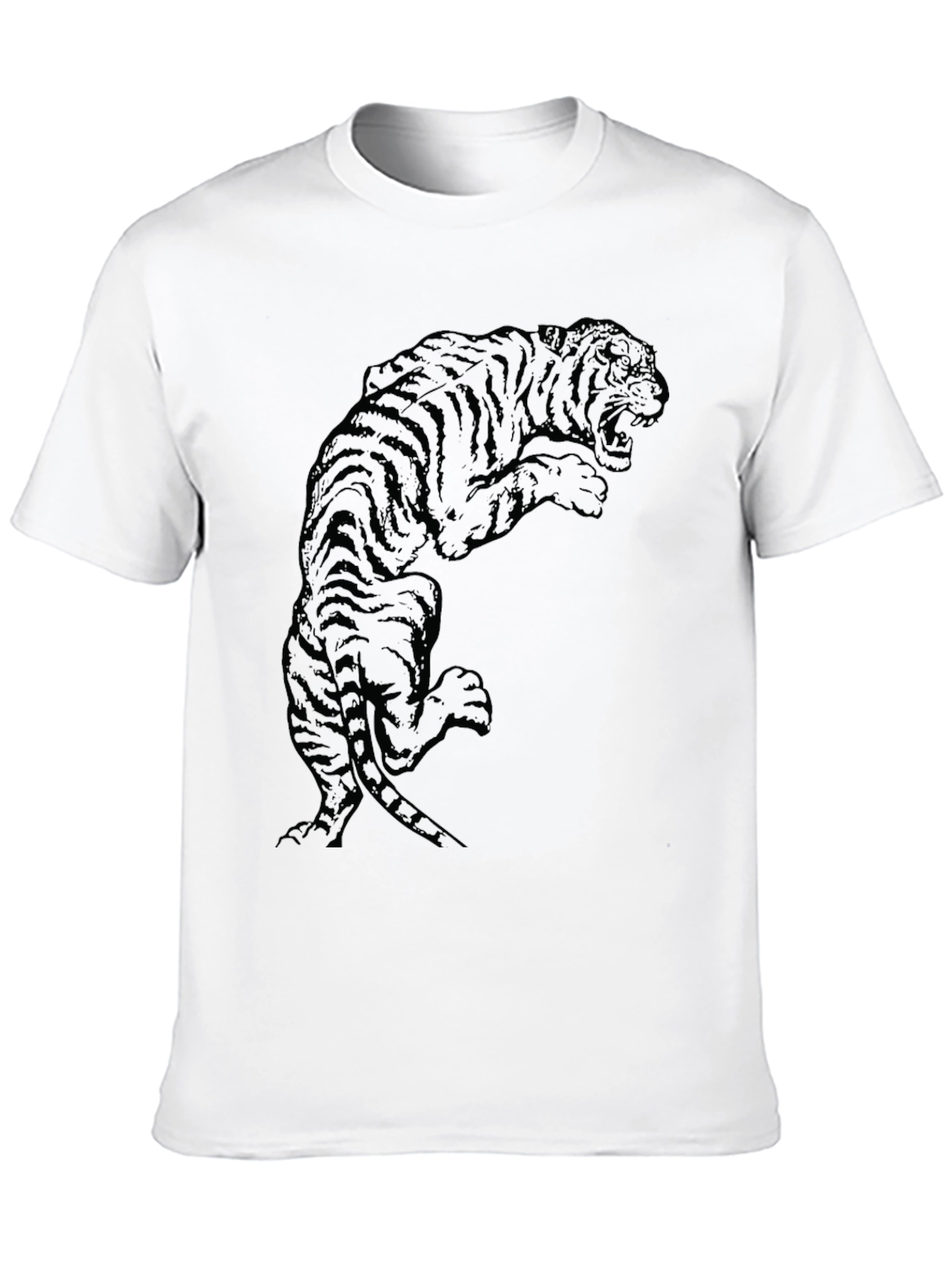 Black Tiger Graphic Tee - Bold Style