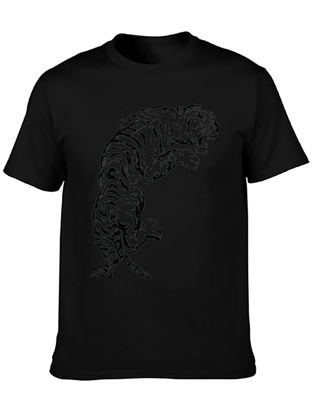 Black Tiger Graphic Tee - Bold Style