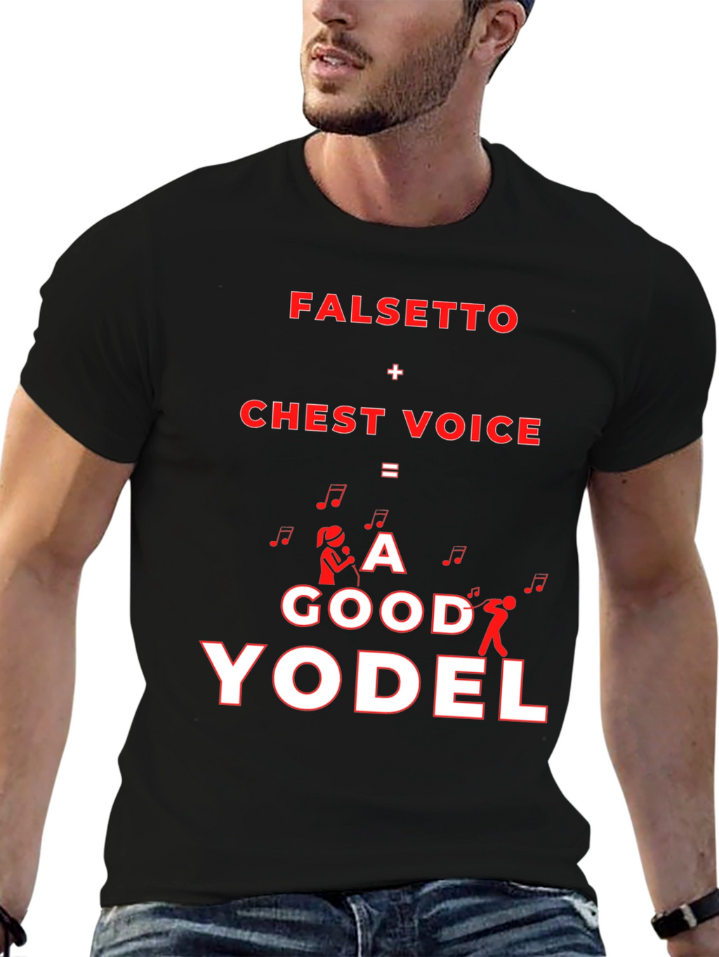 Funny Yodeling T-Shirt - Falsetto + Chest Voice