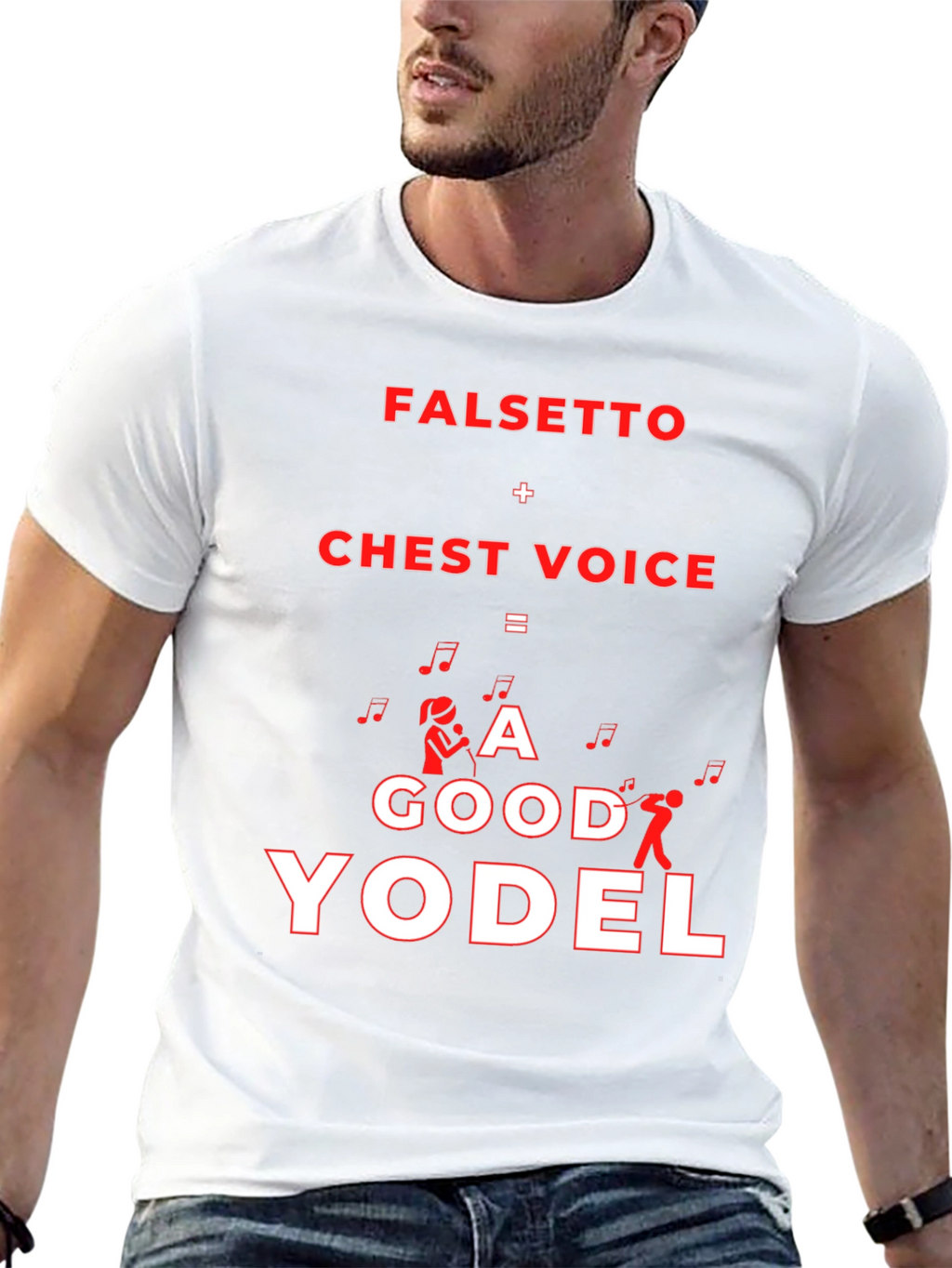Funny Yodeling T-Shirt - Falsetto + Chest Voice