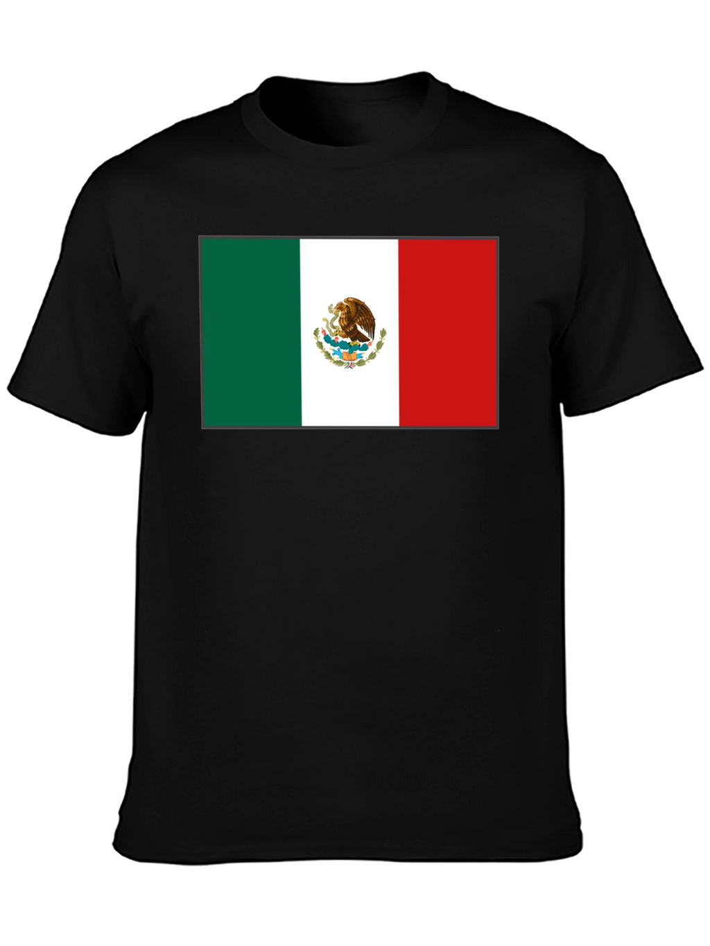 Mexico Flag T-Shirt - Black Graphic Tee