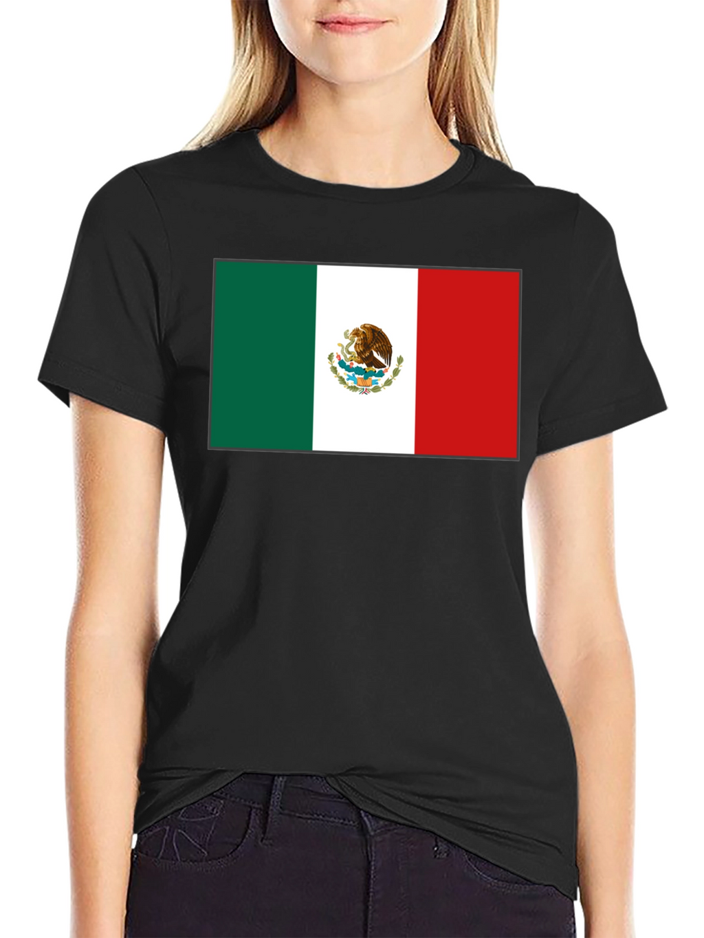 Mexico Flag T-Shirt - Black Graphic Tee