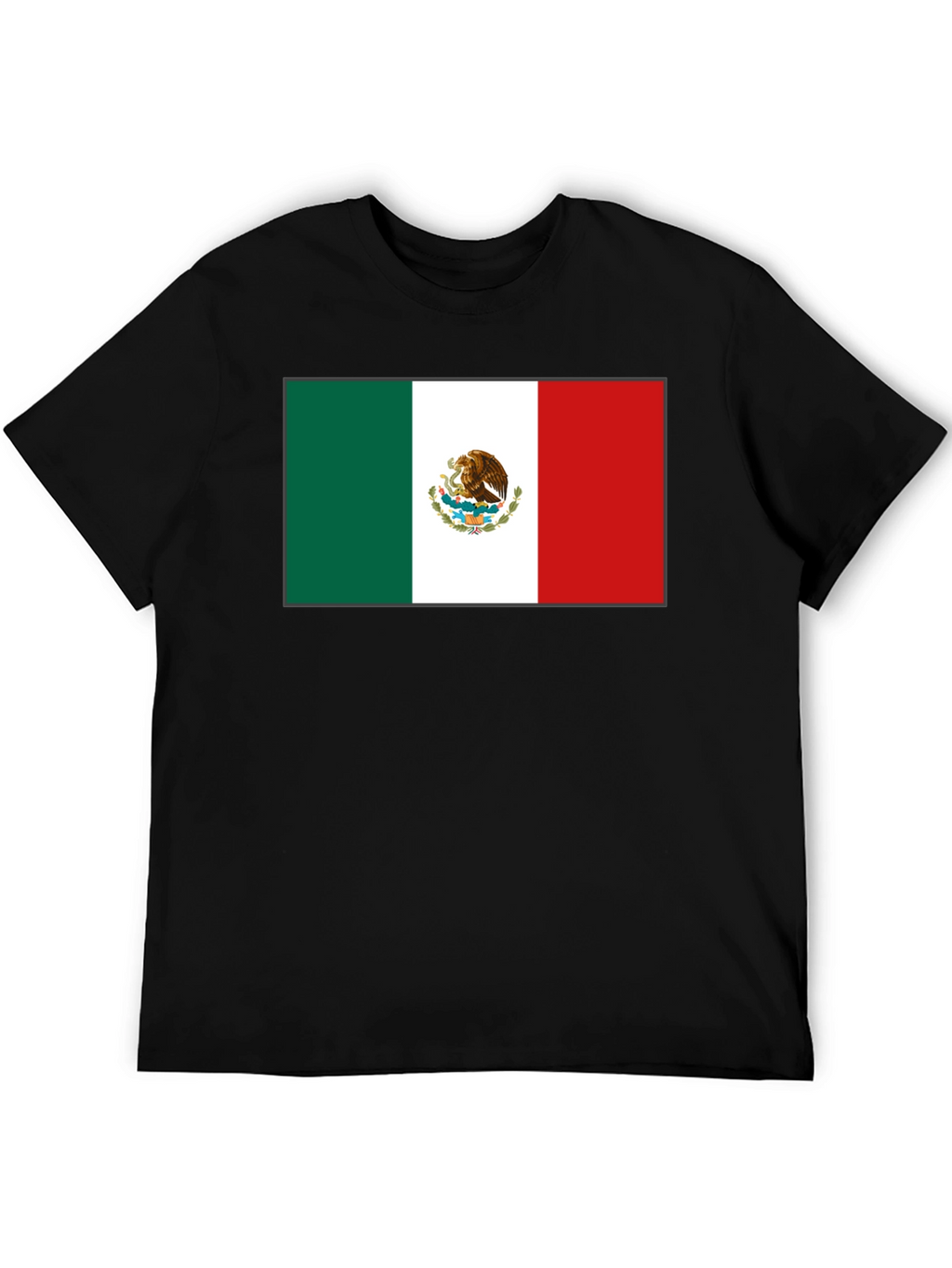 Mexico Flag T-Shirt - Black Graphic Tee