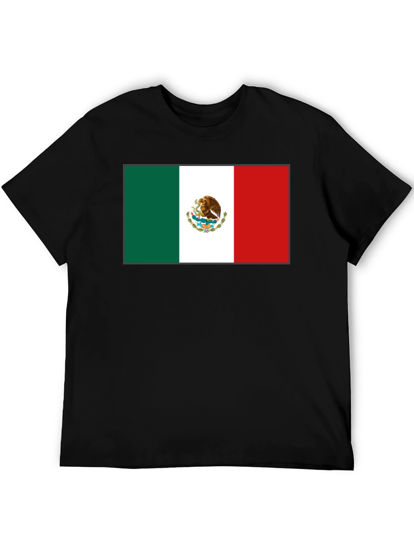 Mexico Flag T-Shirt - Black Graphic Tee