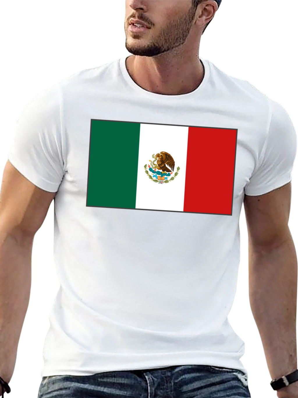 Mexico Flag T-Shirt - Black Graphic Tee