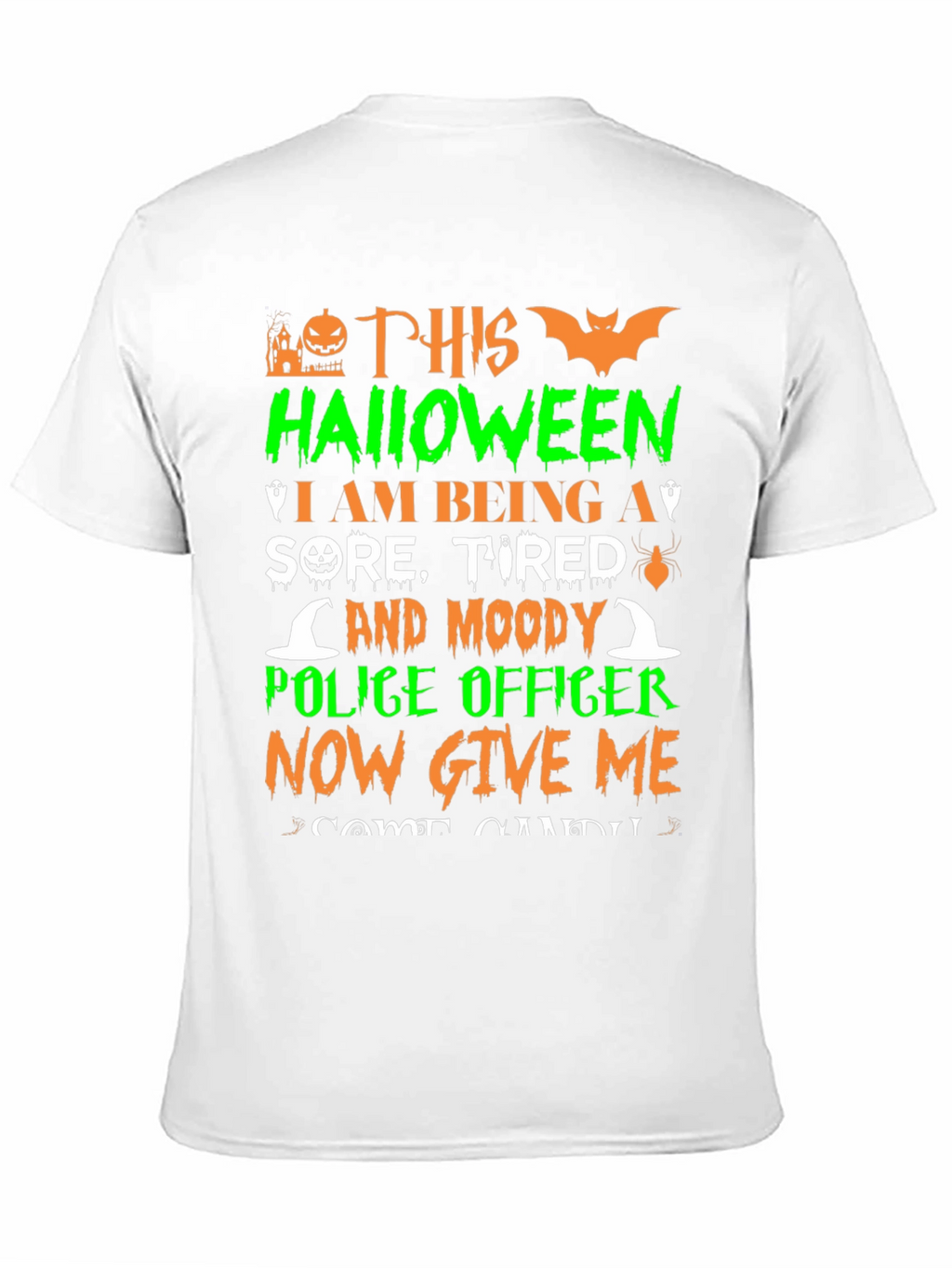 Halloween Police Officer Mens T-Shirt