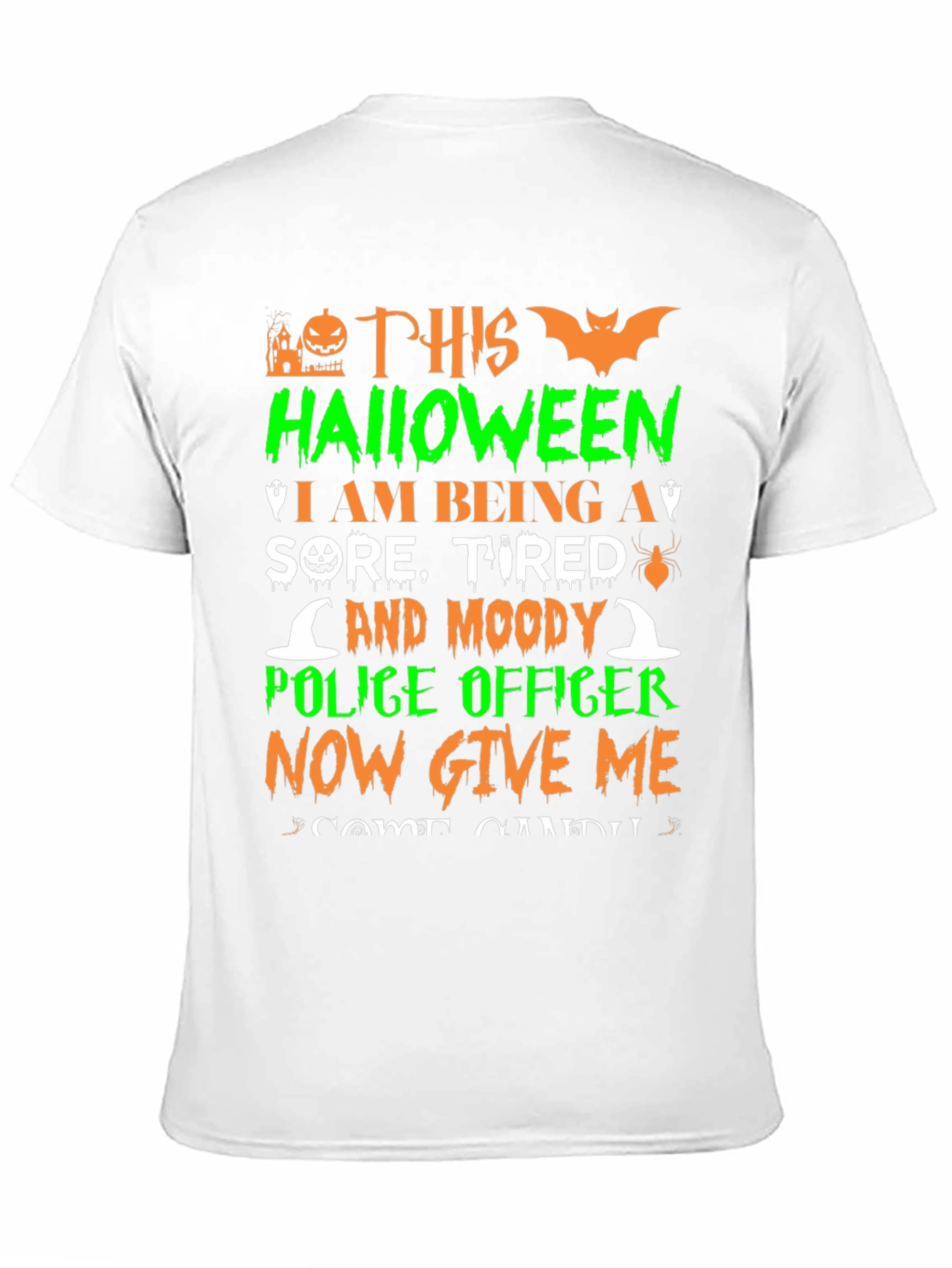 Halloween Police Officer Mens T-Shirt