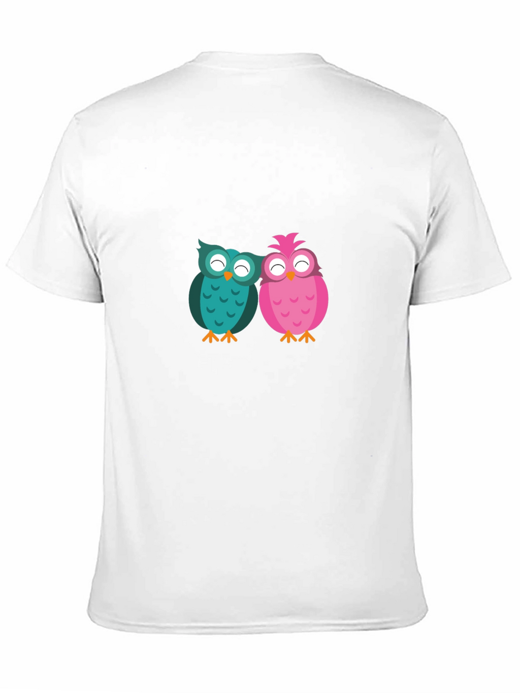 Owl Love Graphic Tee - Black Cotton Blend T-Shirt