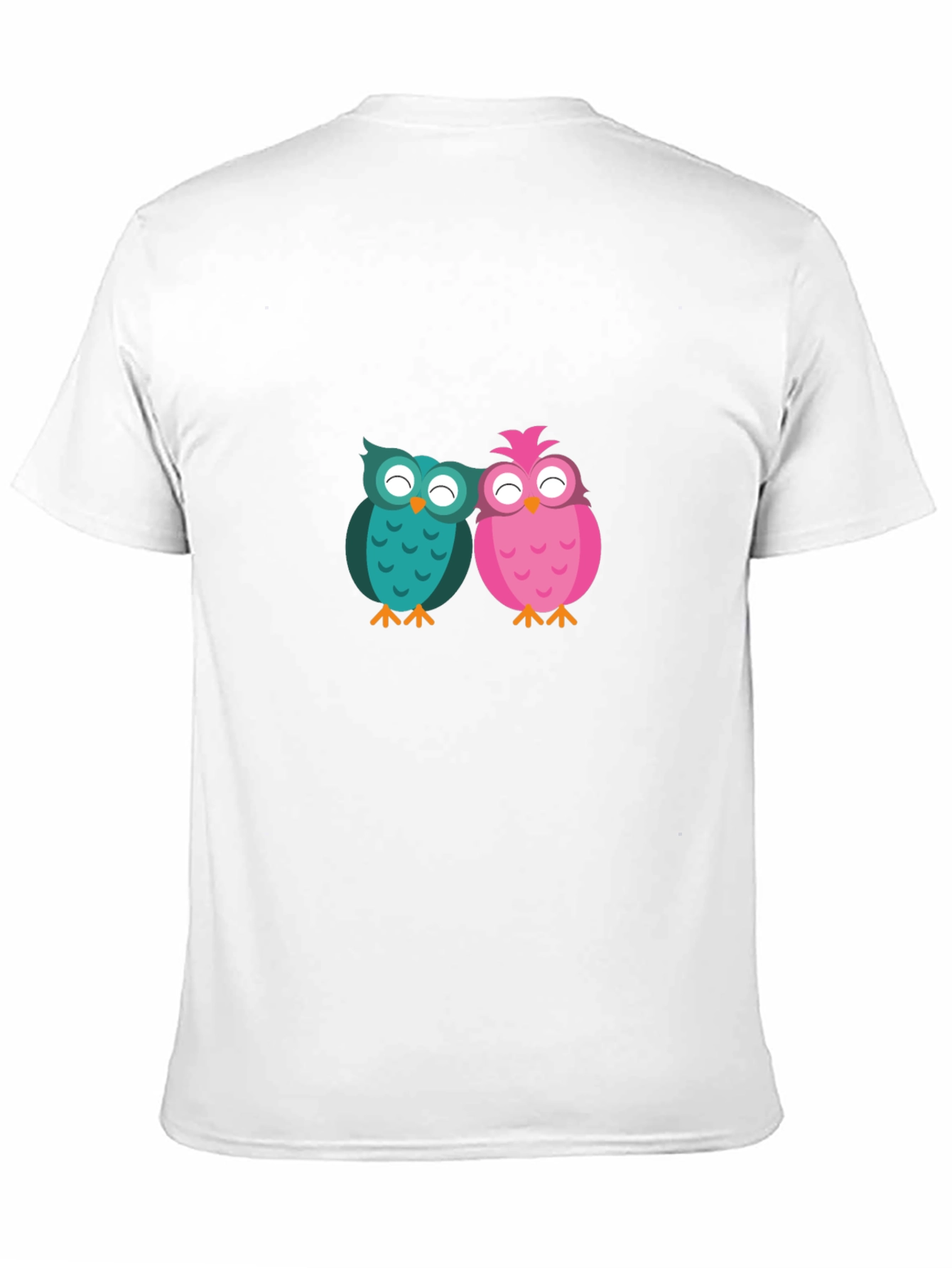 Owl Love Graphic Tee - Black Cotton Blend T-Shirt