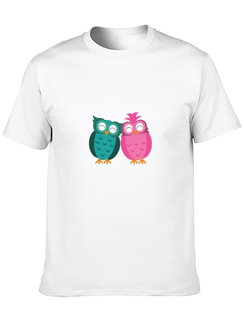 Owl Love Graphic Tee - Black Cotton Blend T-Shirt