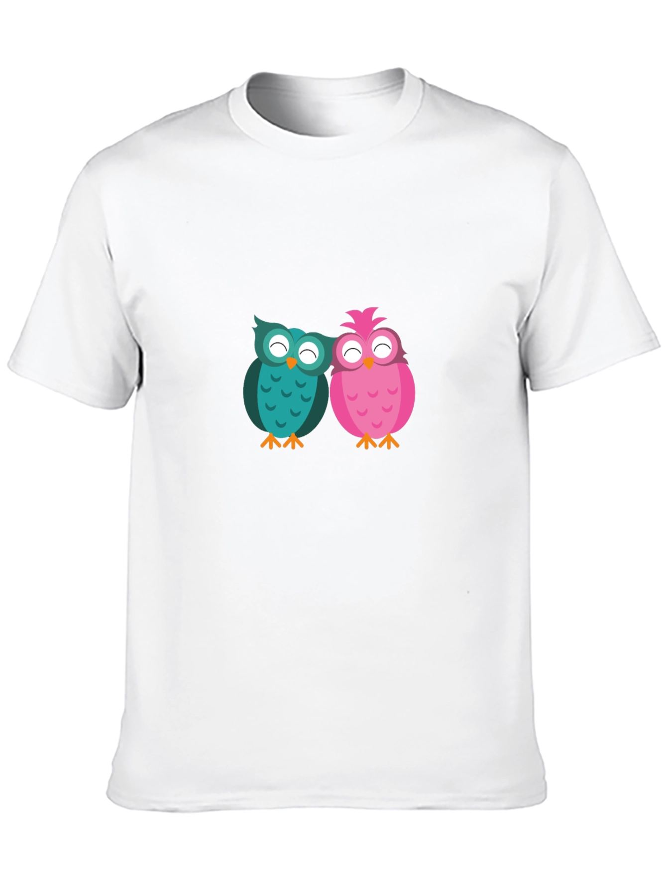 Owl Love Graphic Tee - Black Cotton Blend T-Shirt