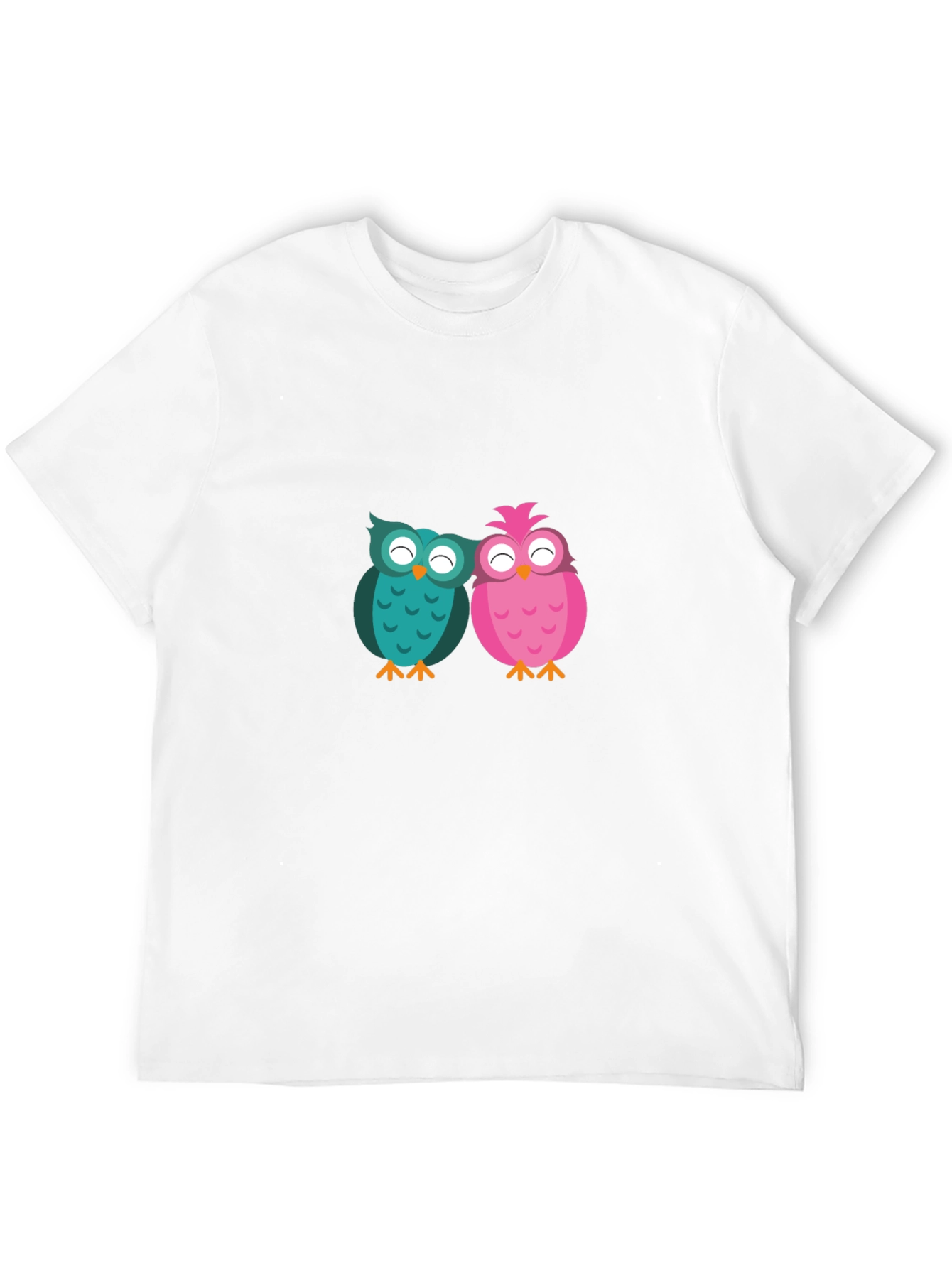 Owl Love Graphic Tee - Black Cotton Blend T-Shirt