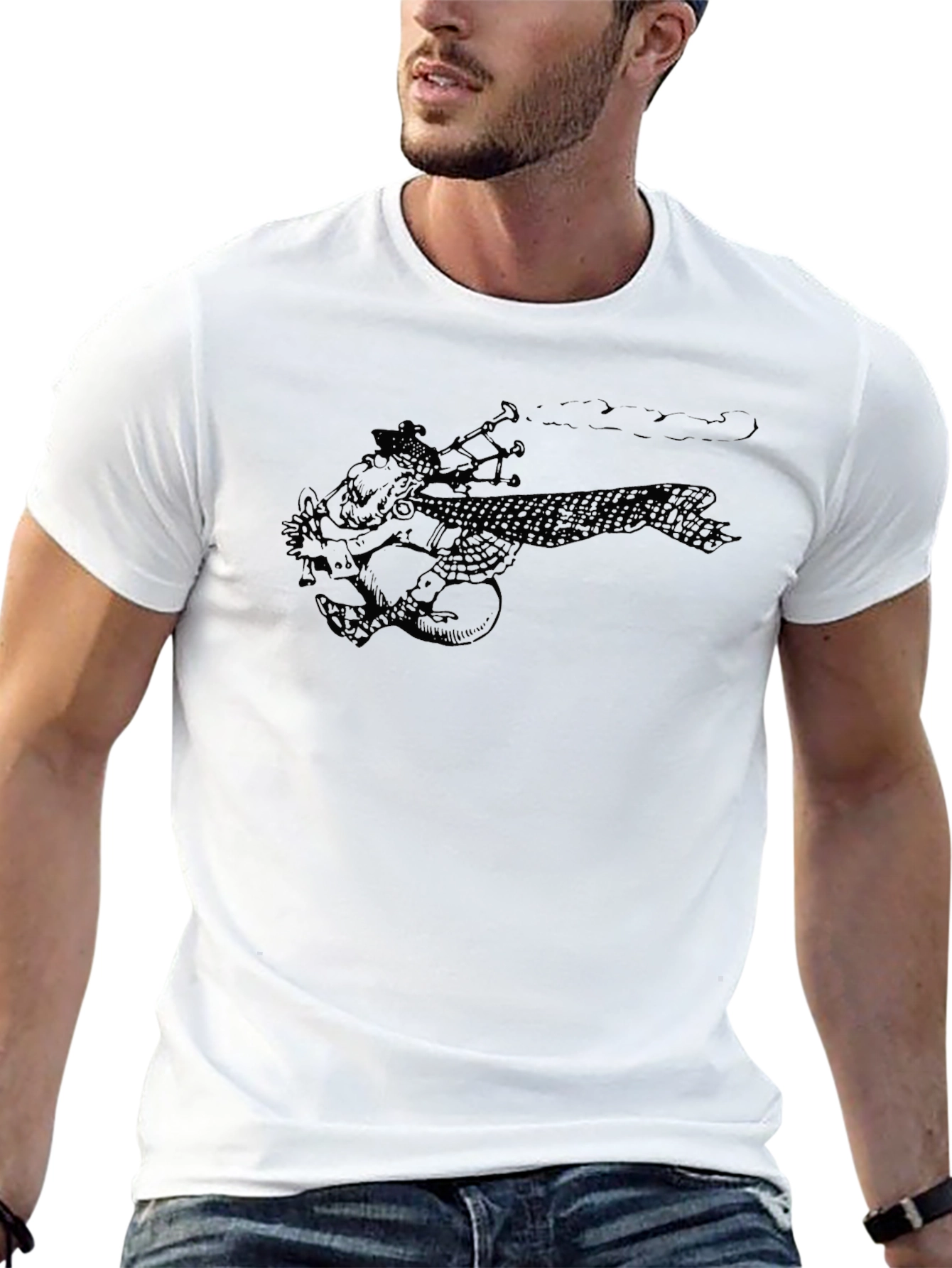 Bagpipe Player Graphic Tee - Unisex Black T-Shirt