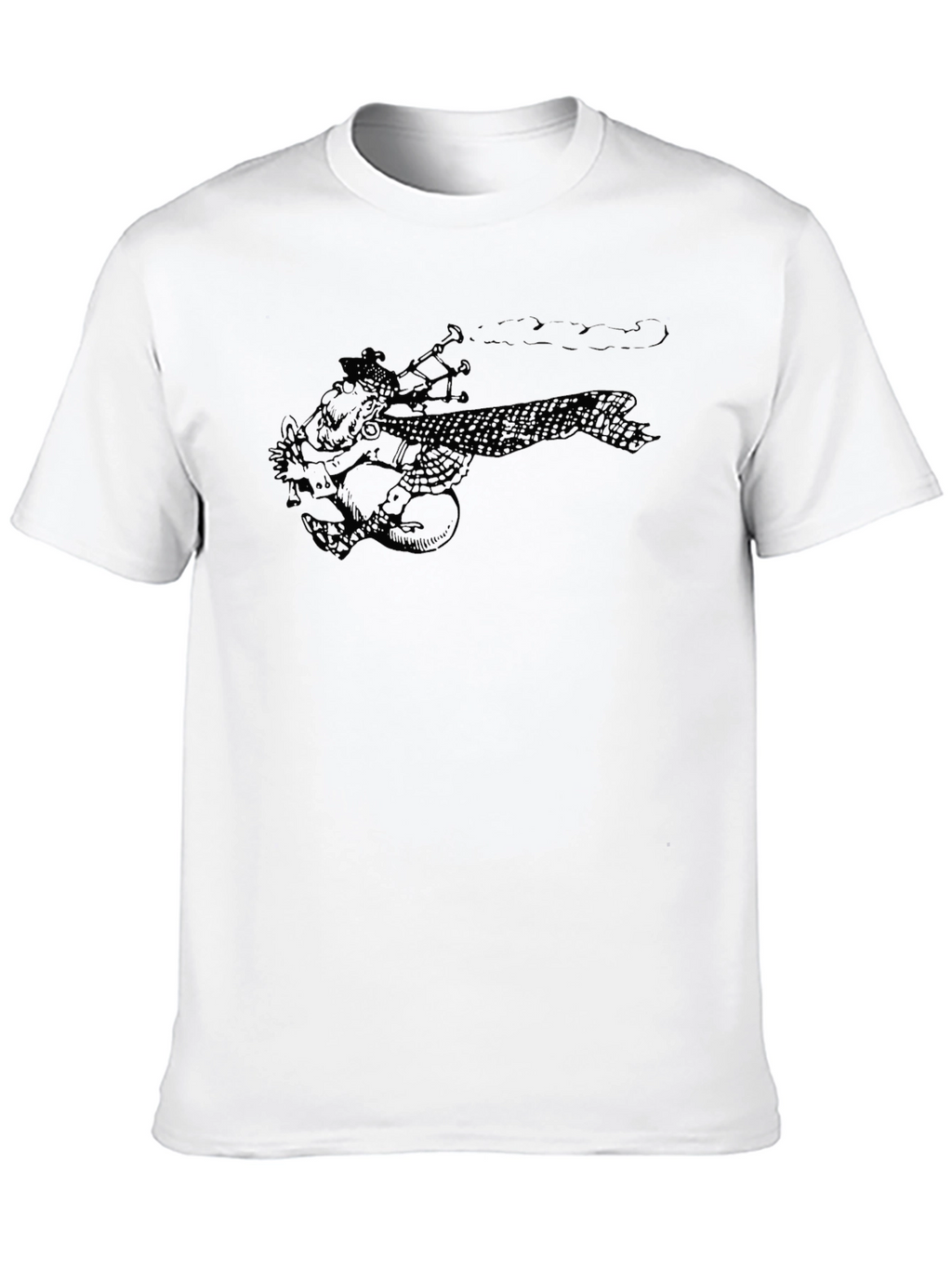 Bagpipe Player Graphic Tee - Unisex Black T-Shirt