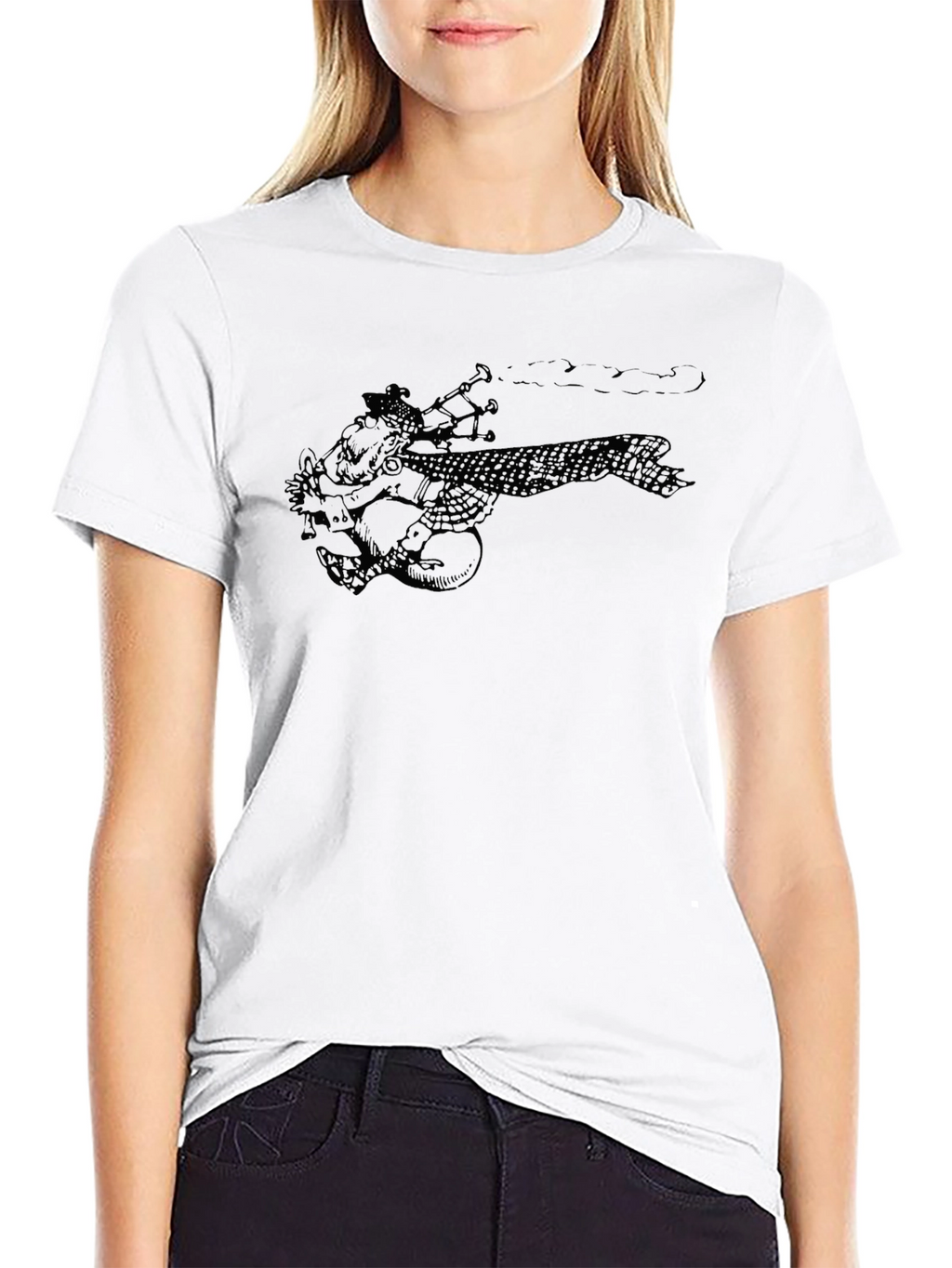 Bagpipe Player Graphic Tee - Unisex Black T-Shirt