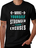 Motivational Fitness T-Shirt - Make Yourself Stronger