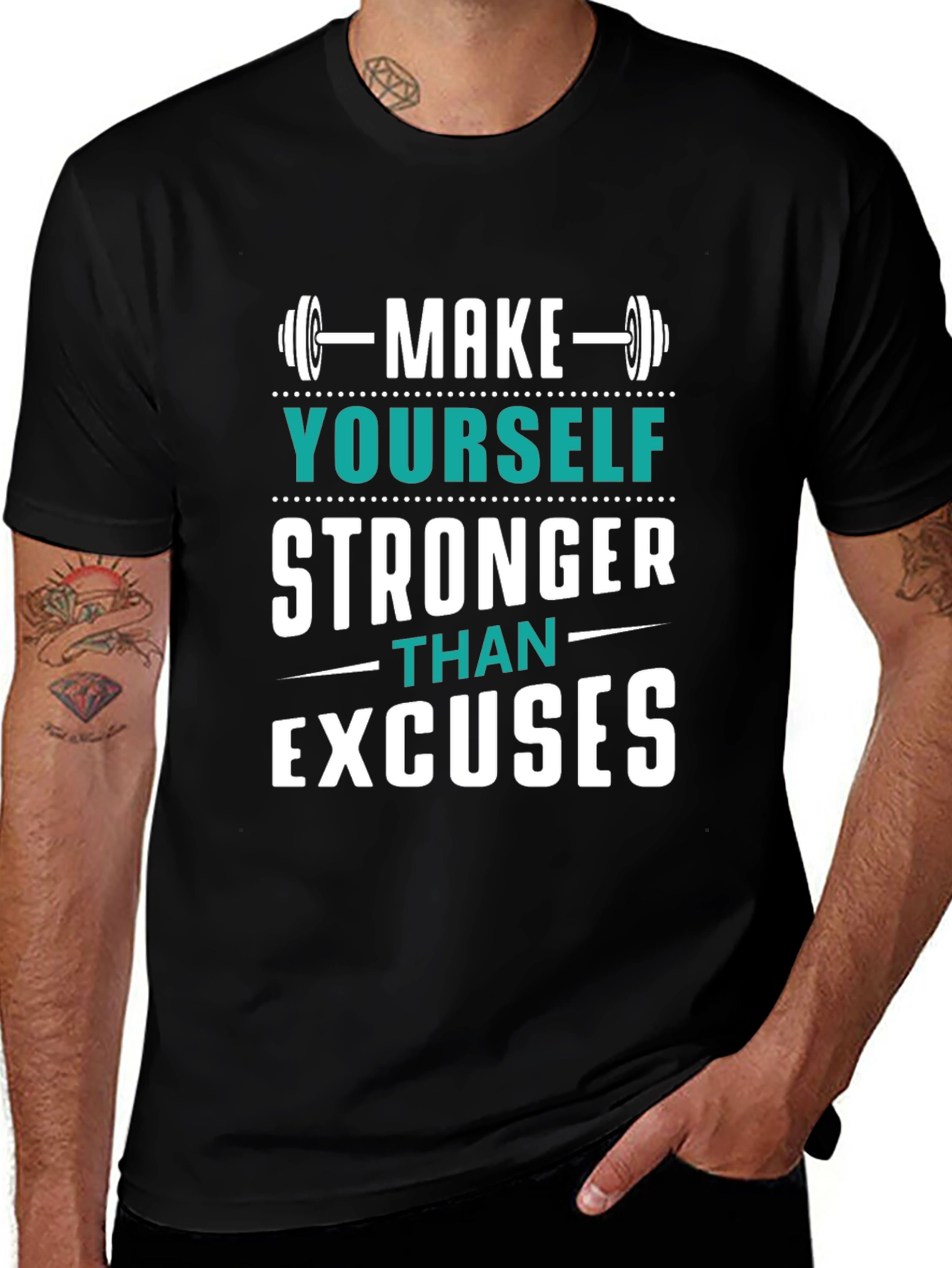 Motivational Fitness T-Shirt - Make Yourself Stronger
