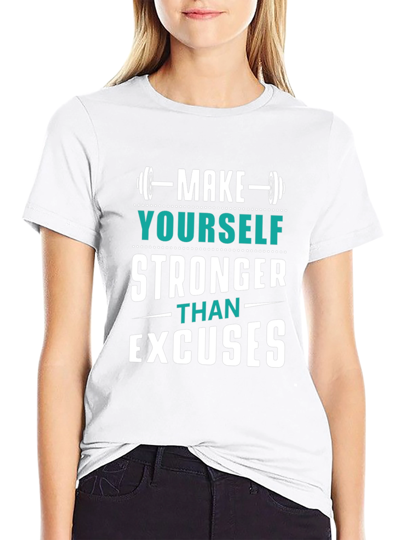 Motivational Fitness T-Shirt - Make Yourself Stronger