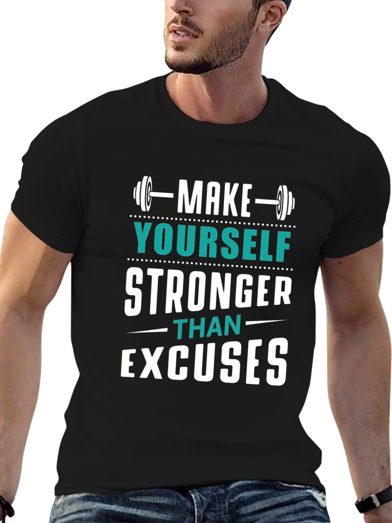 Motivational Fitness T-Shirt - Make Yourself Stronger