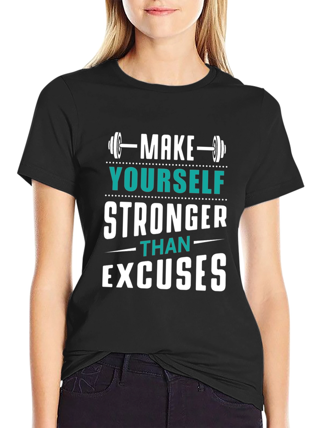 Motivational Fitness T-Shirt - Make Yourself Stronger