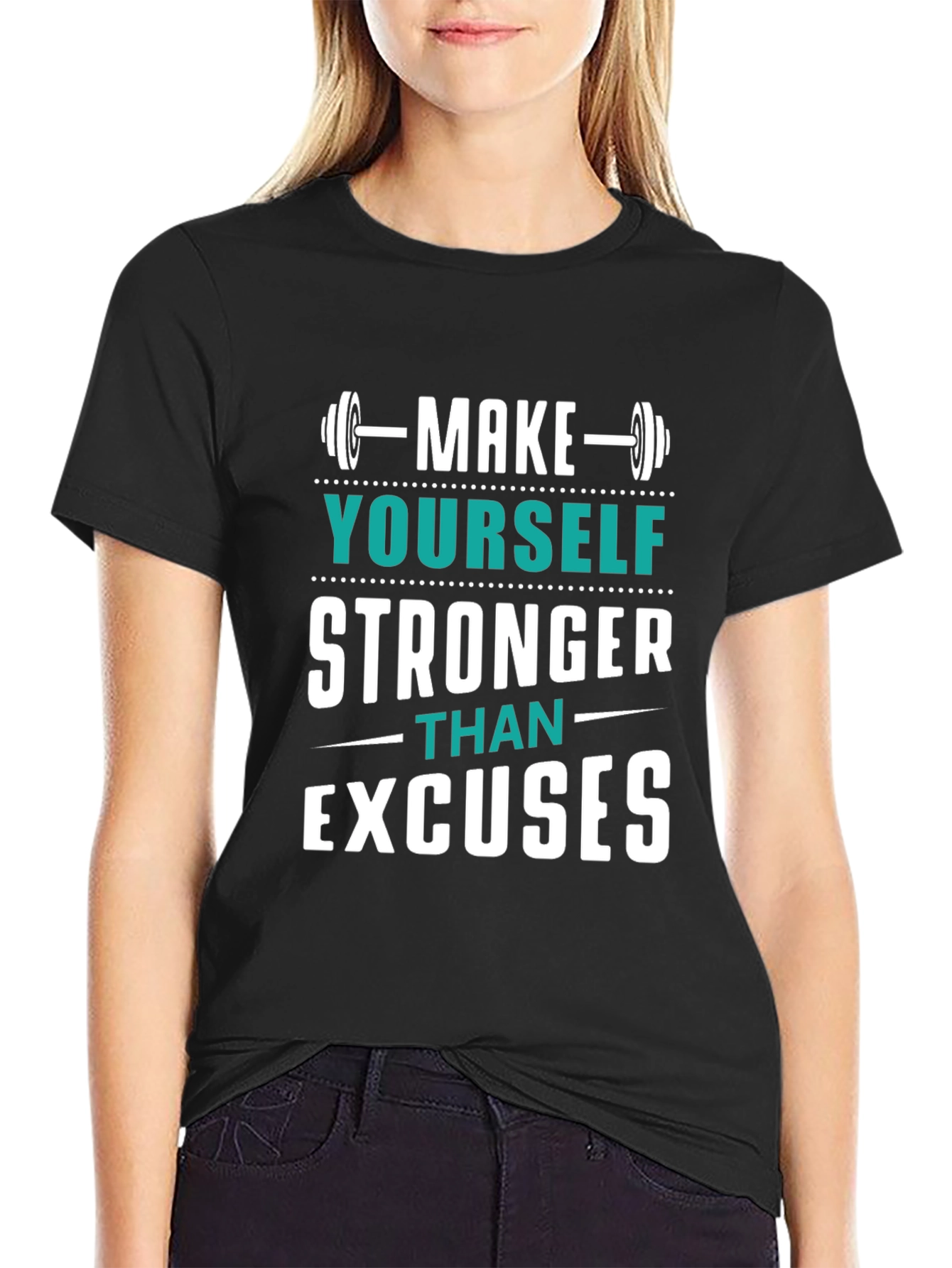 Motivational Fitness T-Shirt - Make Yourself Stronger