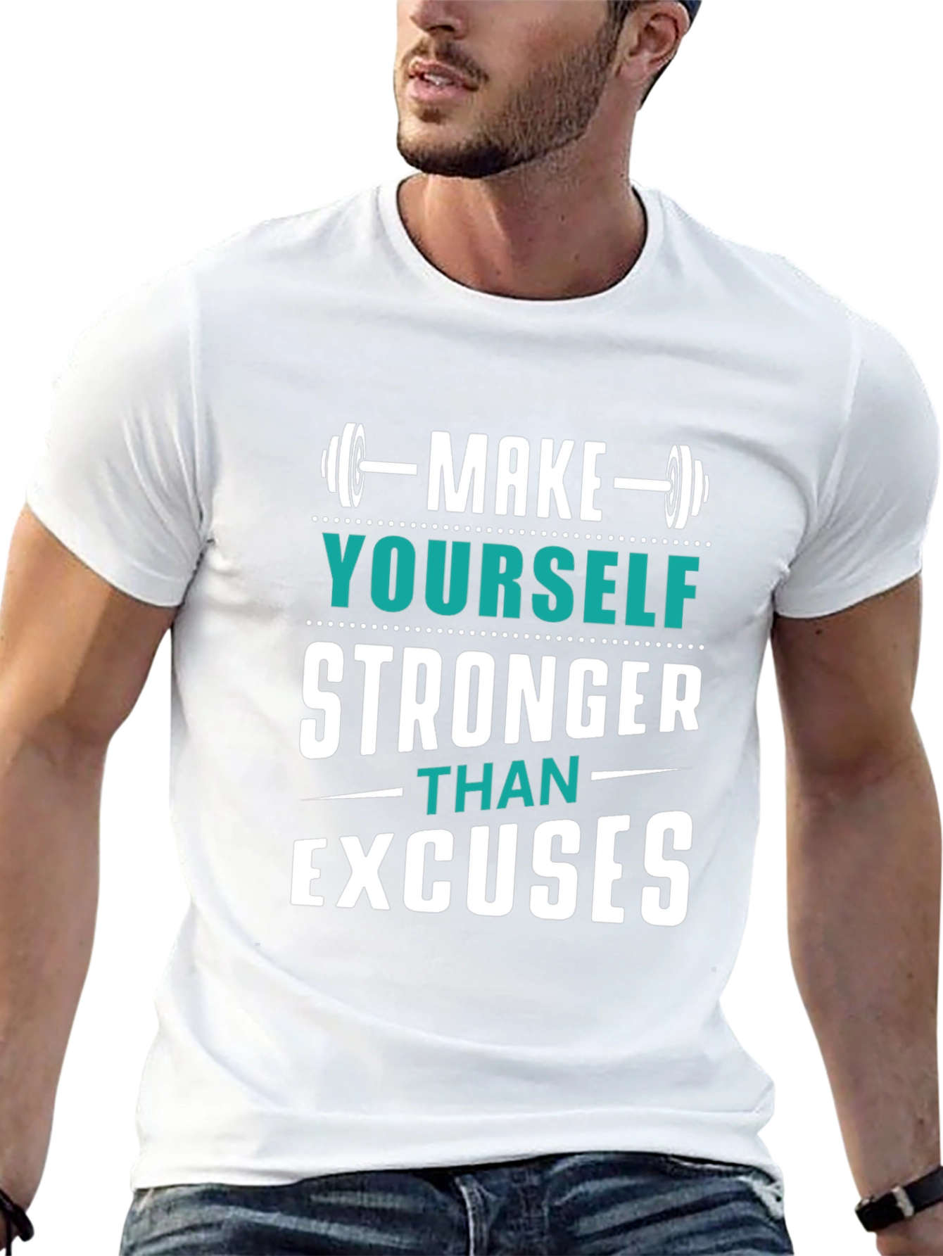 Motivational Fitness T-Shirt - Make Yourself Stronger