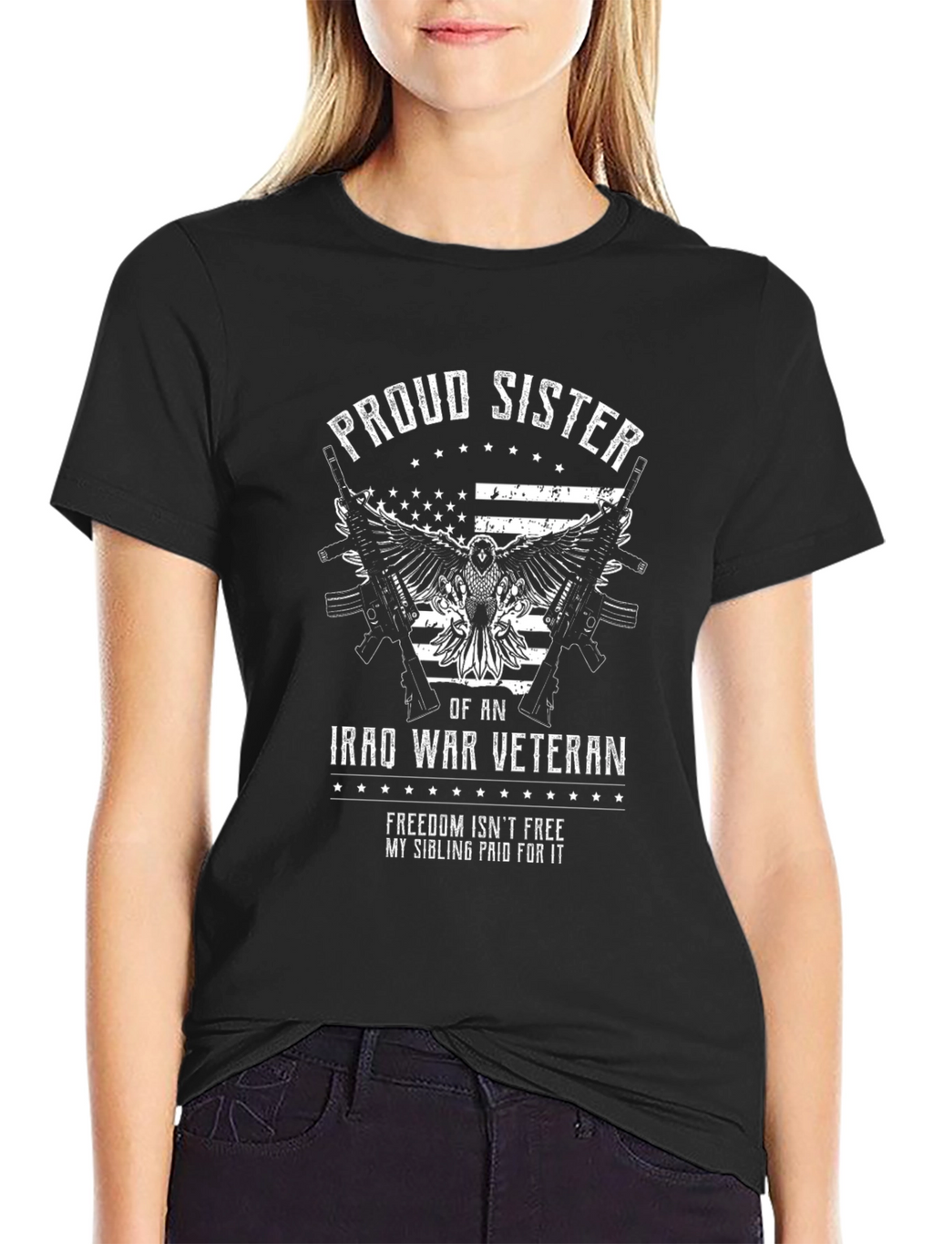 Proud Sister Iraq War Veteran Graphic T-Shirt