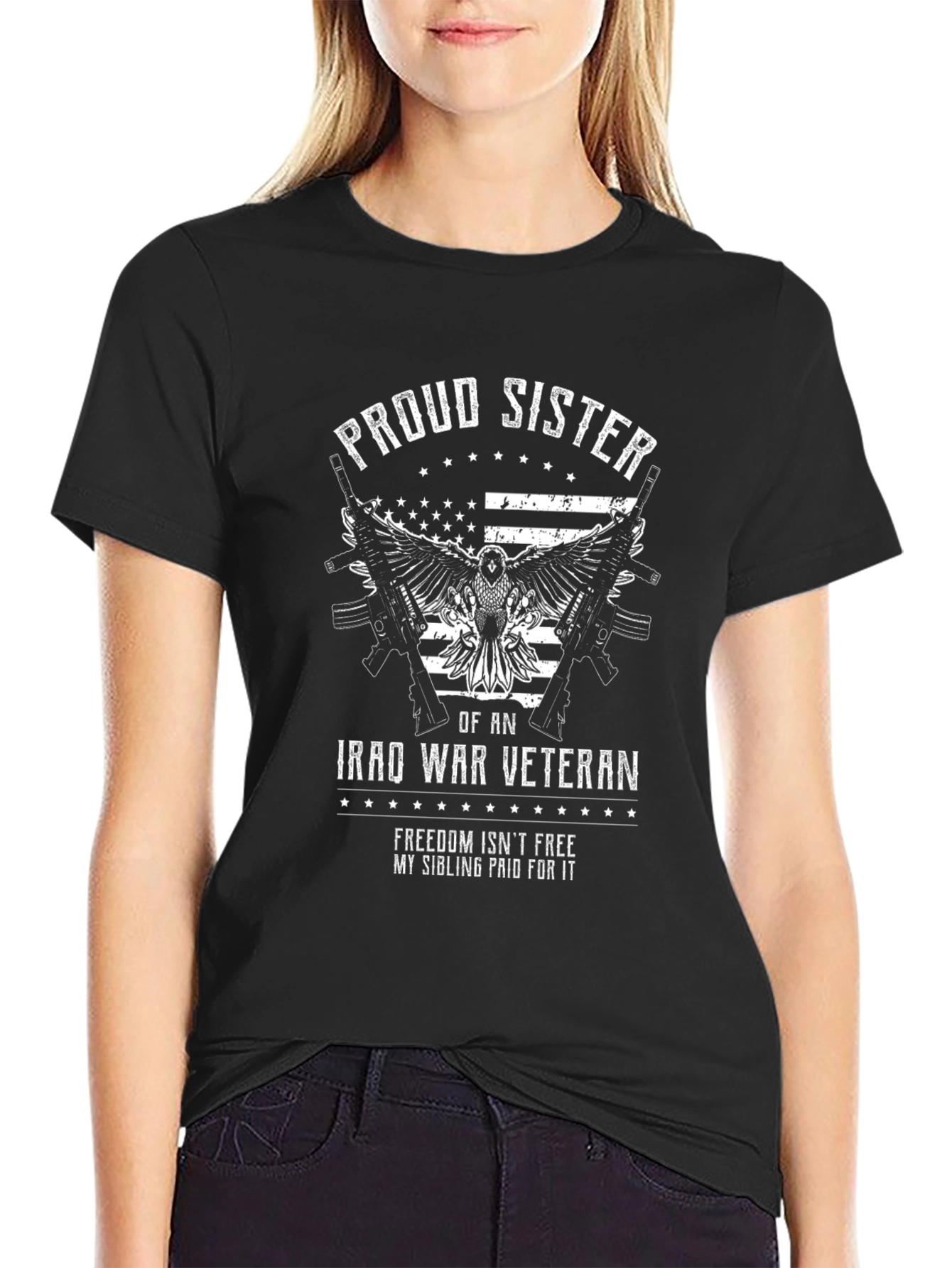 Proud Sister Iraq War Veteran Graphic T-Shirt
