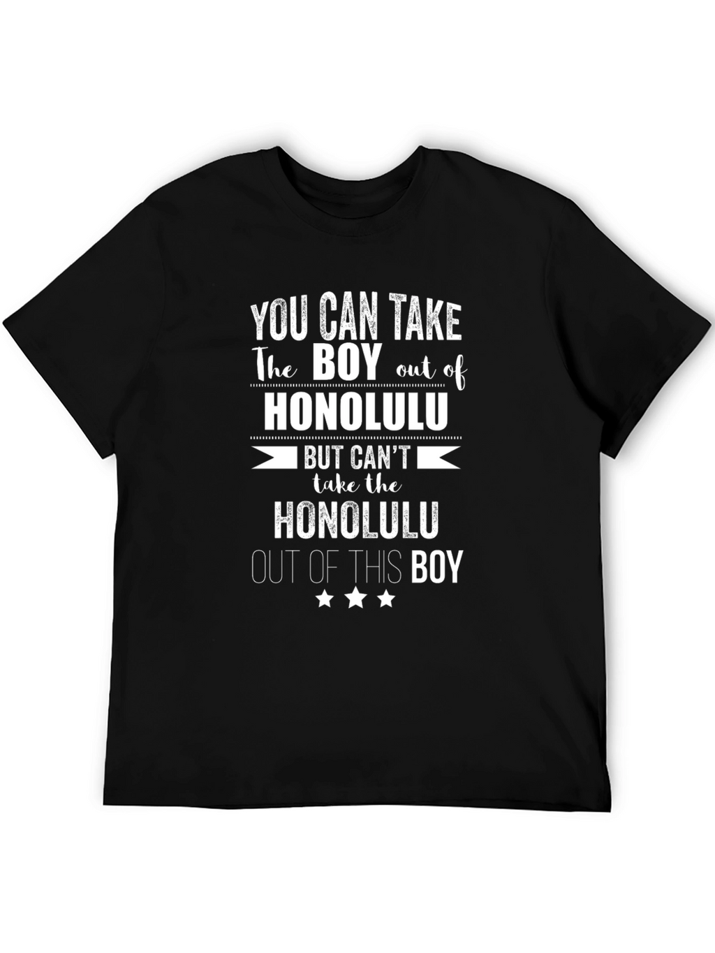 Honolulu Boy Graphic T-Shirt - Black