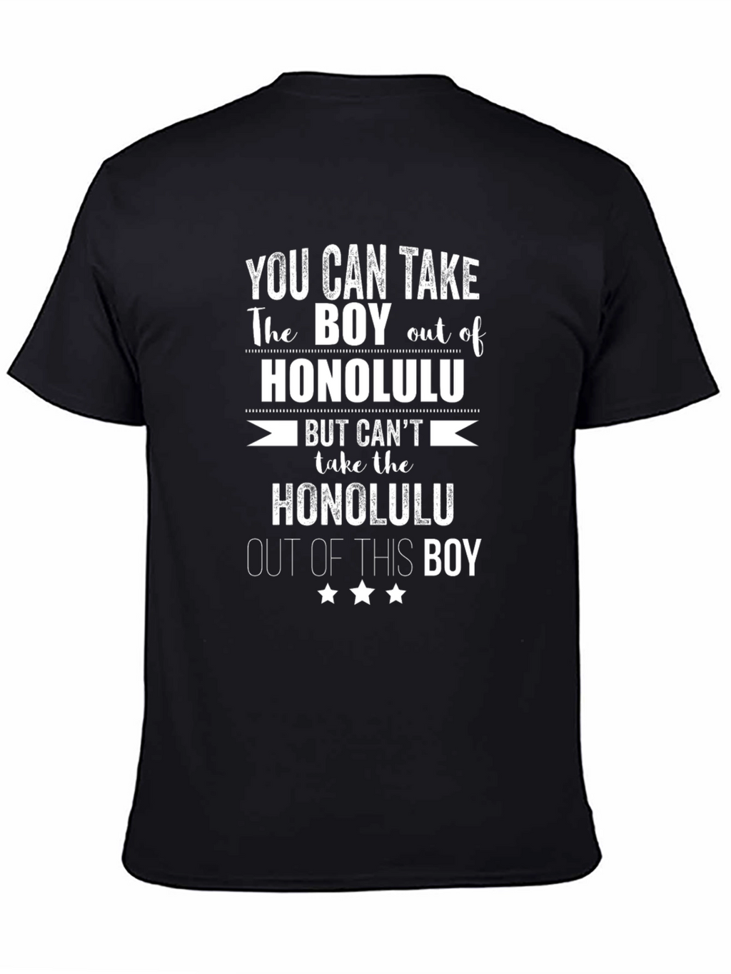 Honolulu Boy Graphic T-Shirt - Black