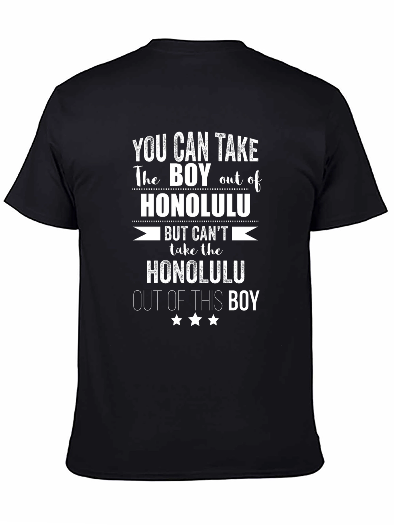 Honolulu Boy Graphic T-Shirt - Black