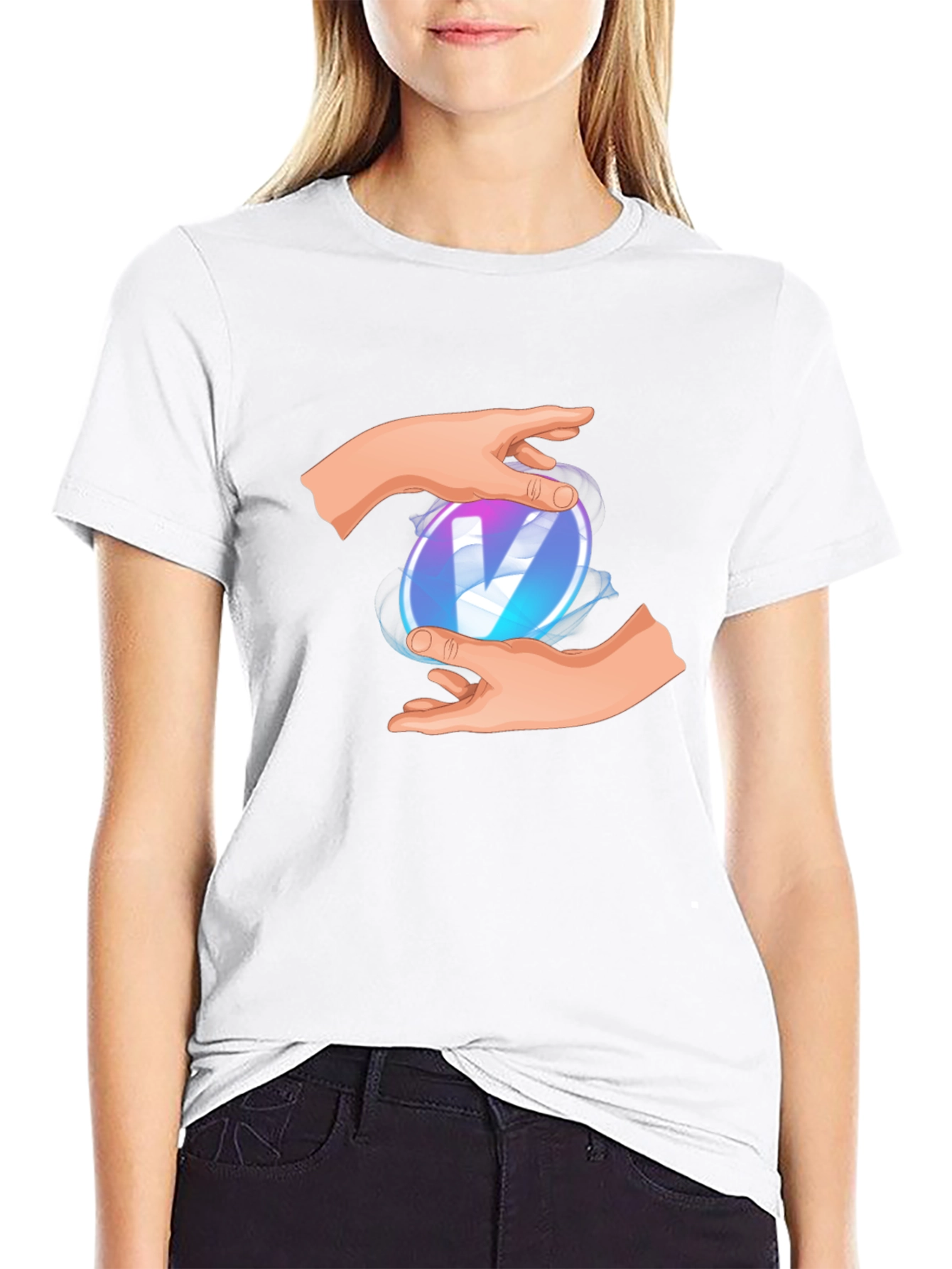 Mystic V Black Tee
